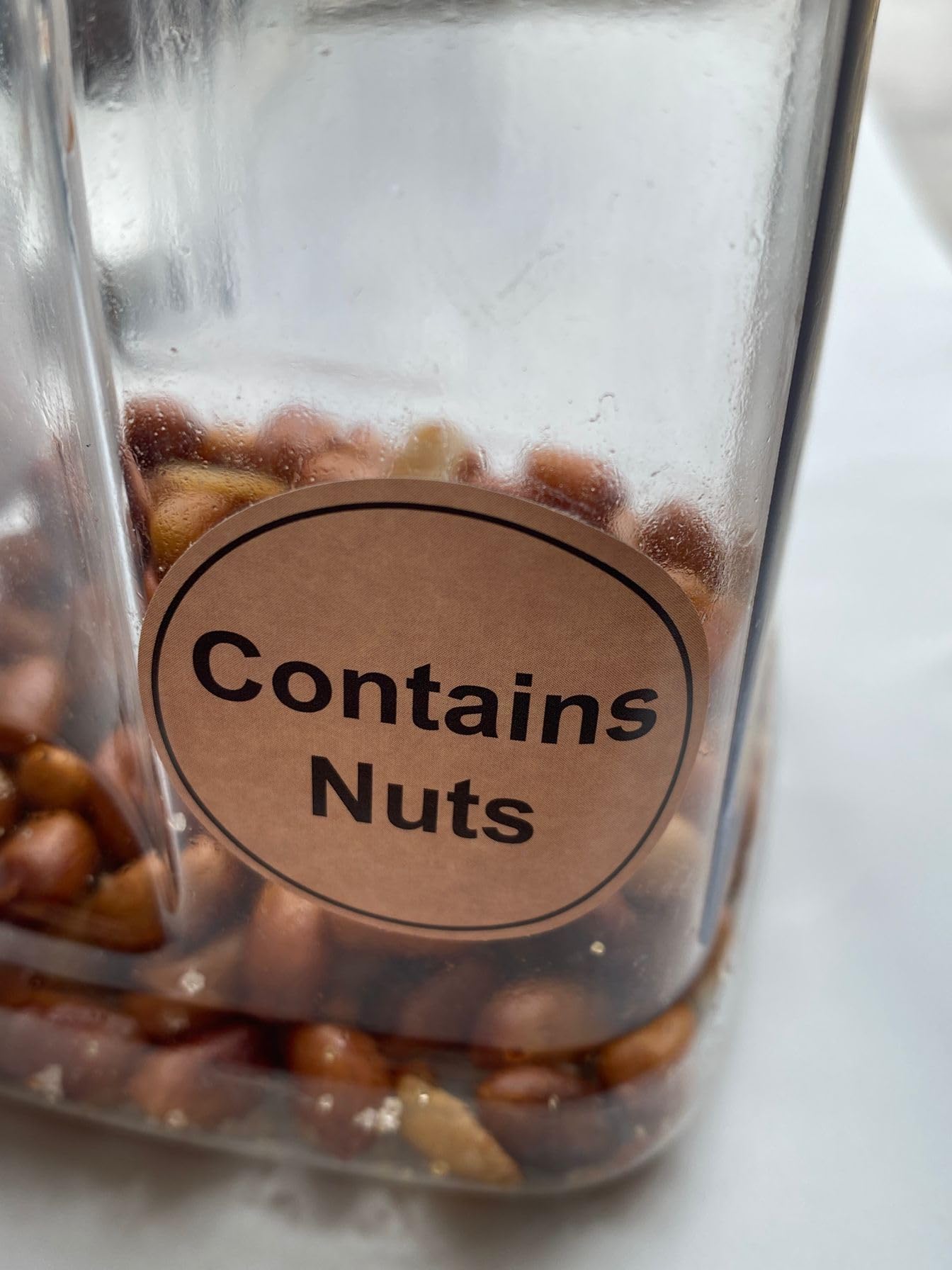 1.5 inch 300PCS Contains Nuts Stickers Removable Stickers for Food, Kitchen