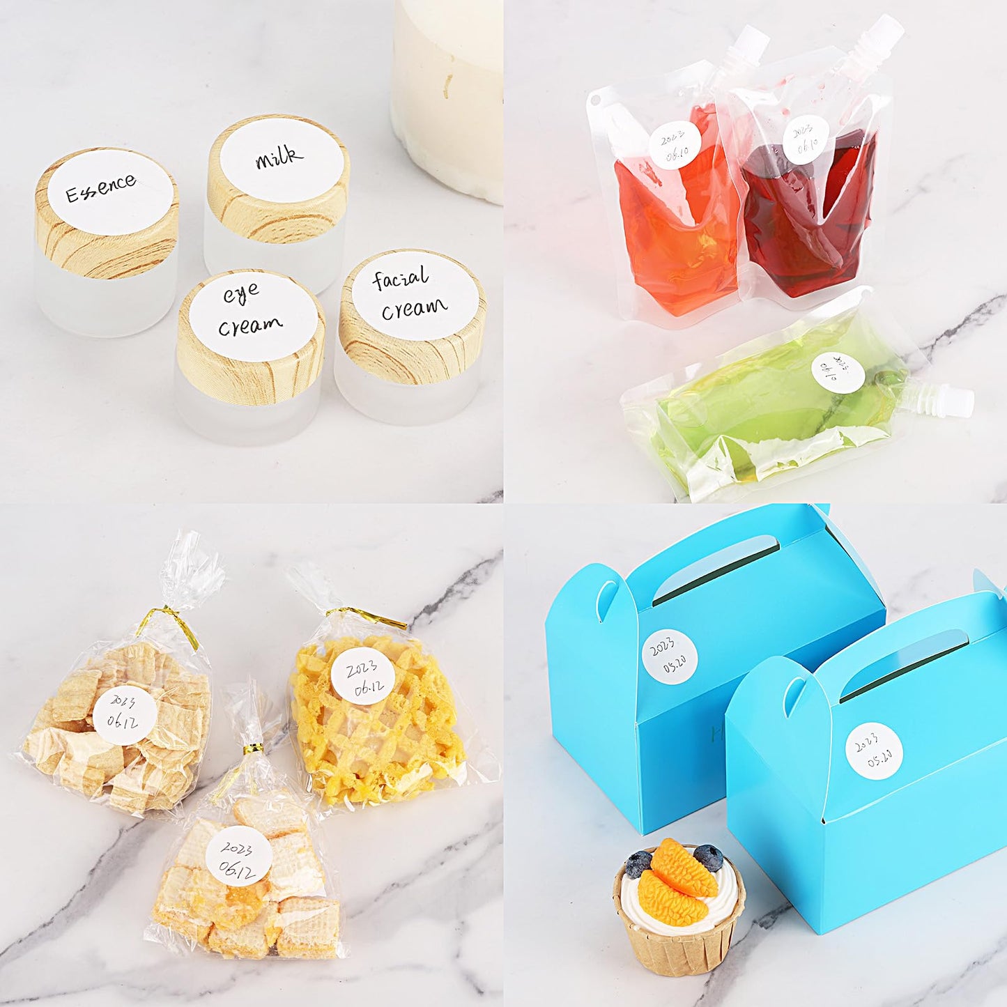 10 Sheets(540 Pieces) Round Blank Sticker Labels 1.2 Inch, Removable White Labels Stickers Dots Waterproof Labels Container Labels for Organizing 540 Pcs (10 Sheets)