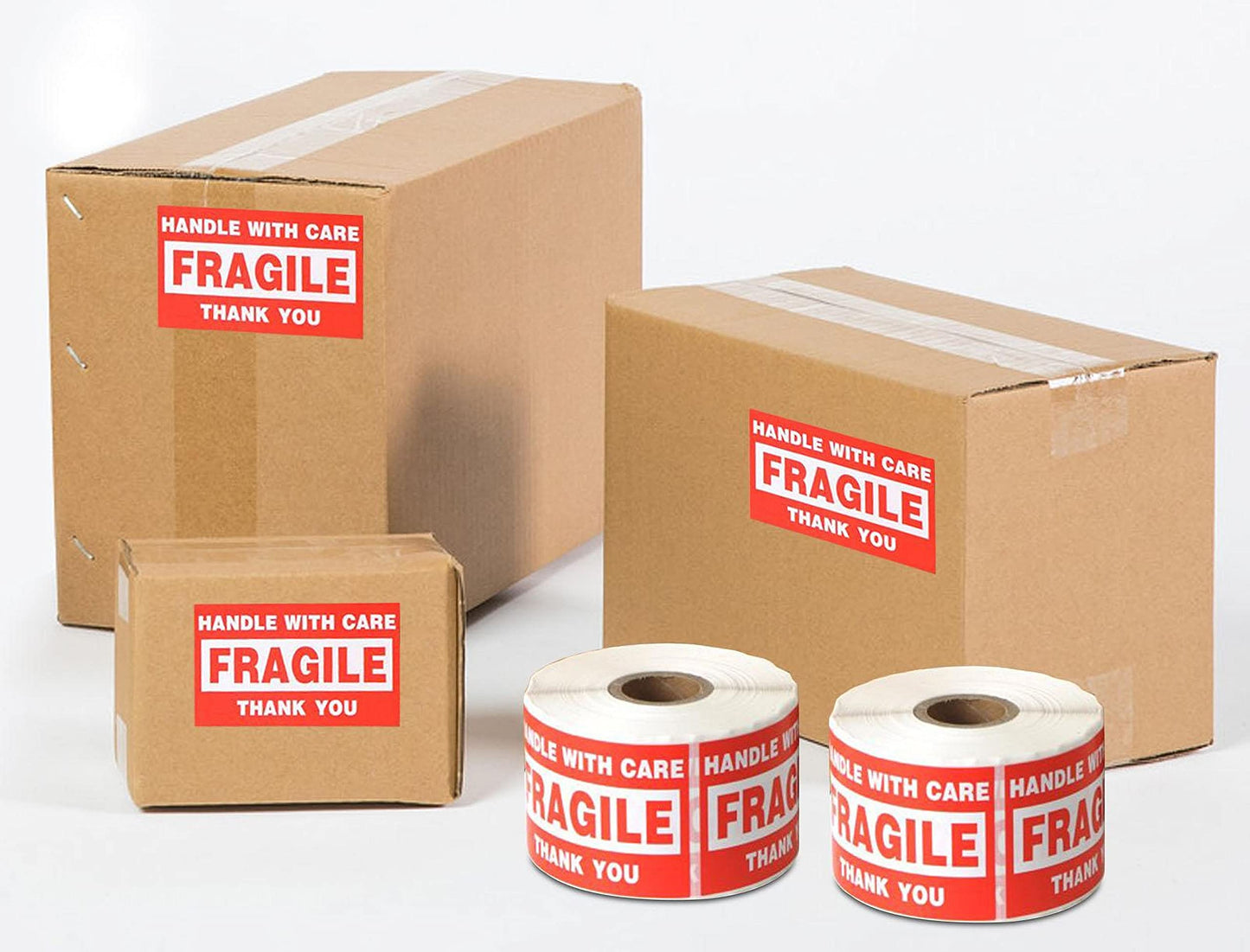 9527 Product 2'' x 3'' Fragile Stickers with Care Warning - Shipping Labels Stickers,500 Labels/Roll, 1 Roll