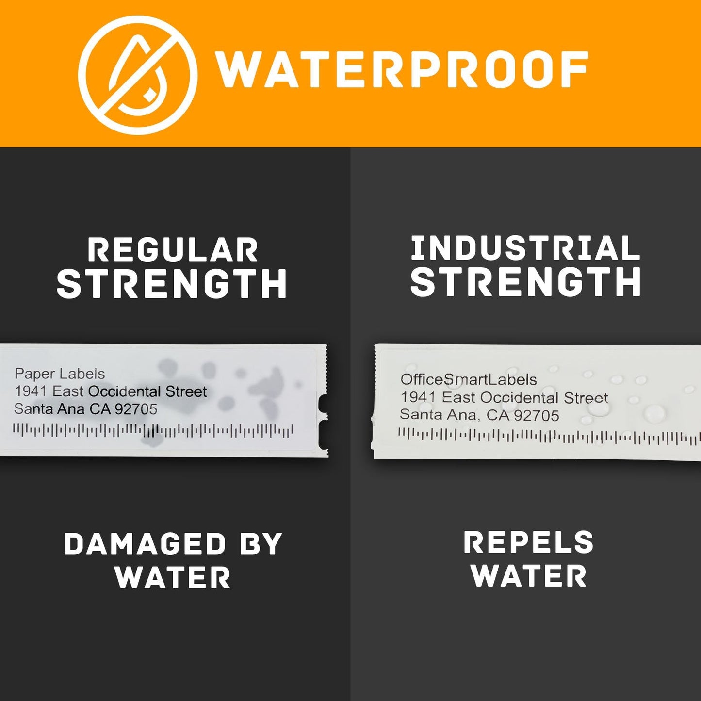 OfficeSmartLabels (1-1/8 x 3-1/2 inch) Industrial Grade Plastic Address Labels, Compatible with 1933081 & 30252 Labels (4 Rolls / 350 Labels Per Roll) 4 Rolls