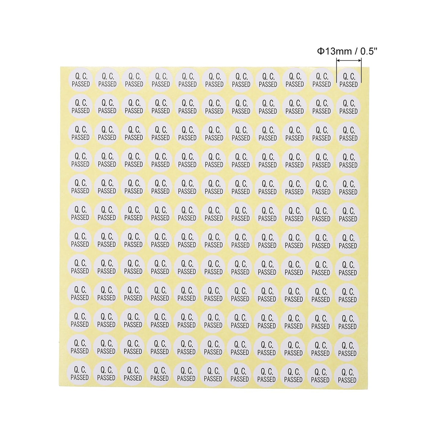 PATIKIL QC Passed Stickers 0.5", 30 Sheet Oval Adhesive Labels for Warehouse Inventory Quality Control Check Test, White
