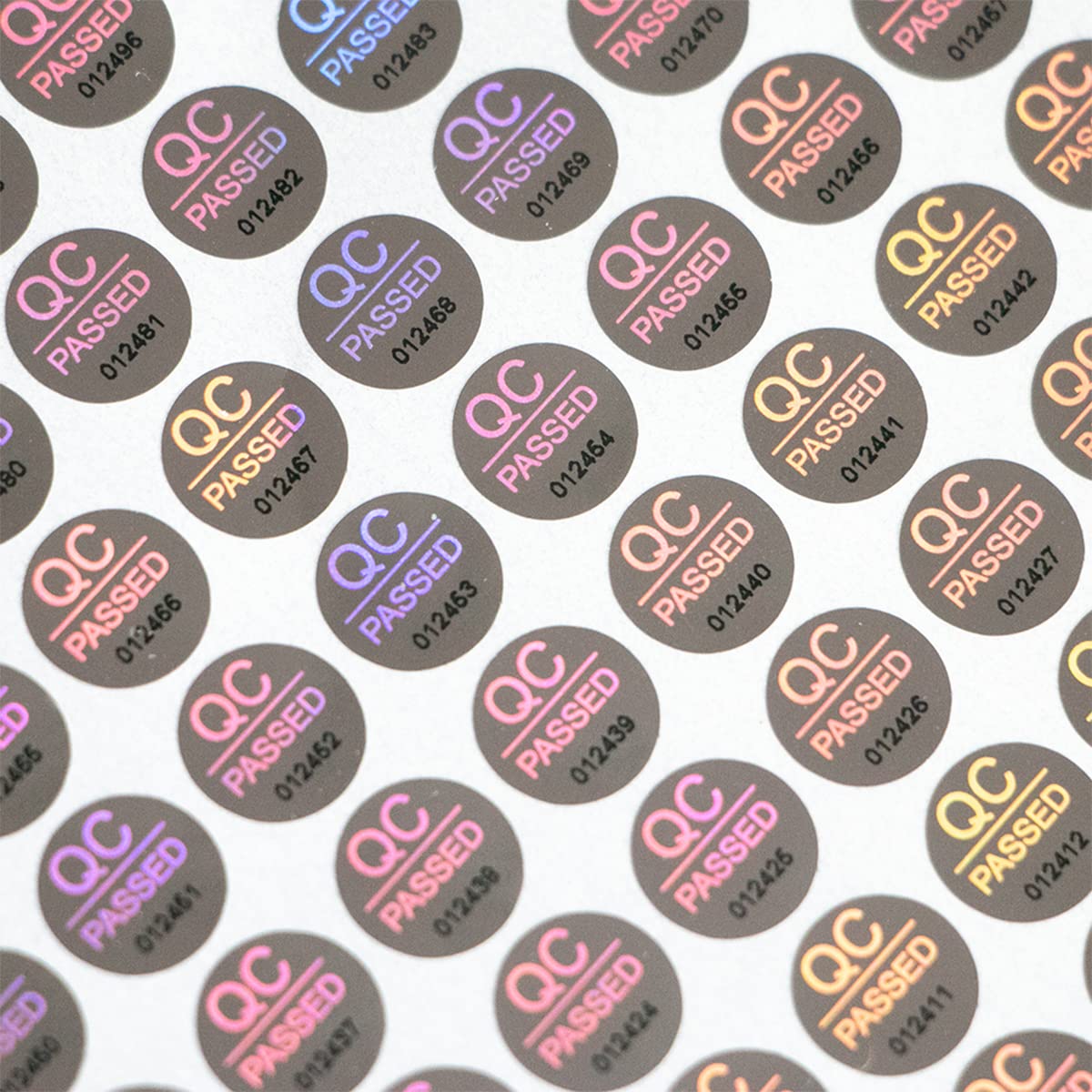 1500pcs Silver High Security Seals Tamper Evident Sticker Warranty Void QC Passed Labels Hologram Stickers with Unique Serial Numbering 0.4Inch,GQYH