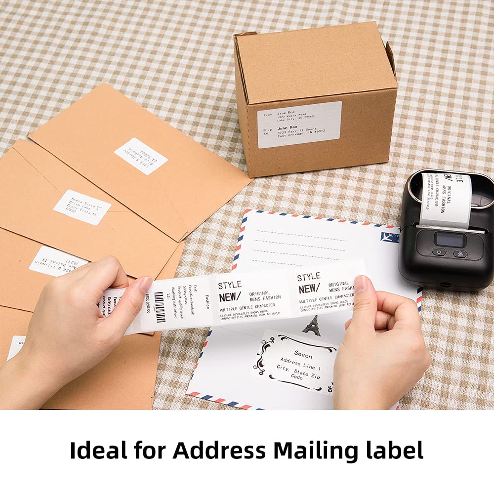 M220 M221 Labels 3Inch Square Series, 2.75"x3.14"(70x80mm) Compatible with Phomemo M221/M220 Label Maker, for Ingredient Label,Business,Address,Photo, 100Labels/Roll 2.75"x3.14" Rectangle