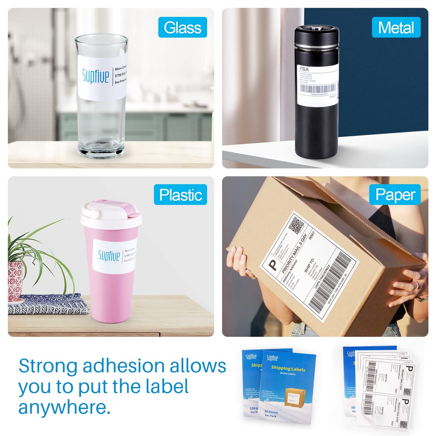 Address Sheet Labels 1" x2-5/8 Self Adhesive Sticker Shipping Labels (50 Sheets,1500 Labels) 50