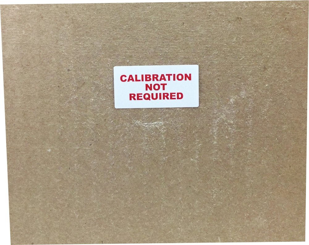 White and Red Calibration Not Required Labels, 3/4 x 1 1/2 Inch in Size, 500 Adhesive Stickers on a Roll