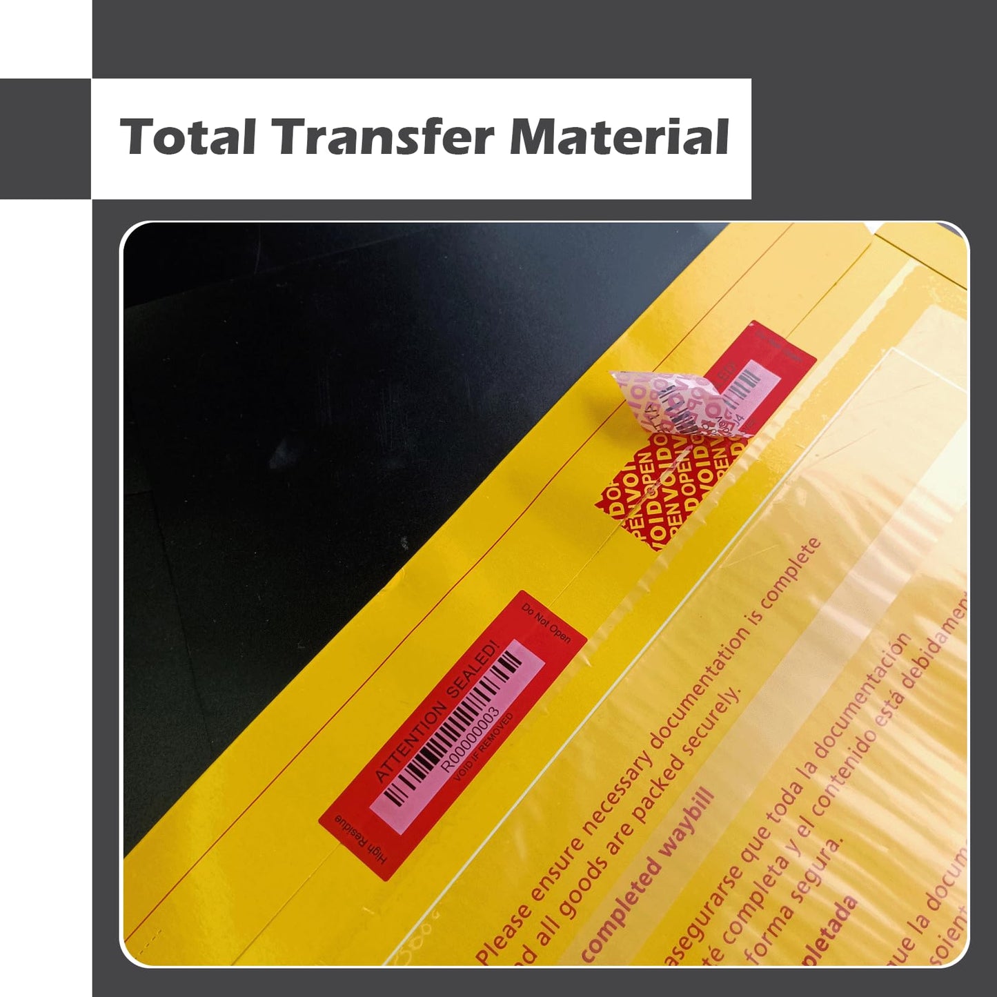 120 pcs Tamper Evident Label Sticker with Bar Code Security Warranty Void Seals Total Transfer Tamper Proof Stickers for Reusable Package with Serial Number(1 x 3.4 Inches,Red) Red4