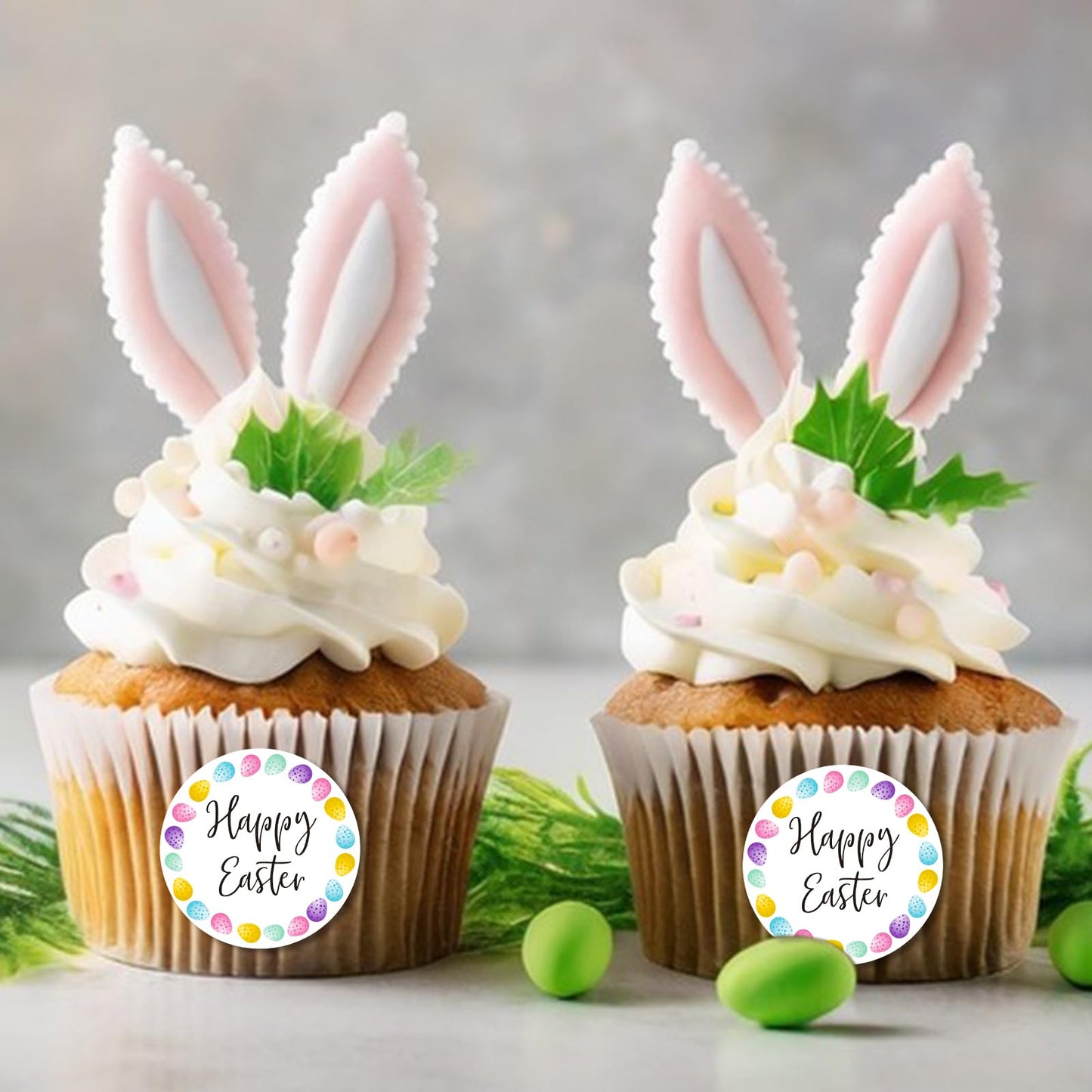 Anwyll Easter Gift Stickers - Happy Easter Day Stickers 60Pcs 2Inch Easters Eggs Sticker Bulk Self-Adhesive Round Easters Seal Label Sticker for Kid Adult Basket Envelope Card Party Decoration Supply