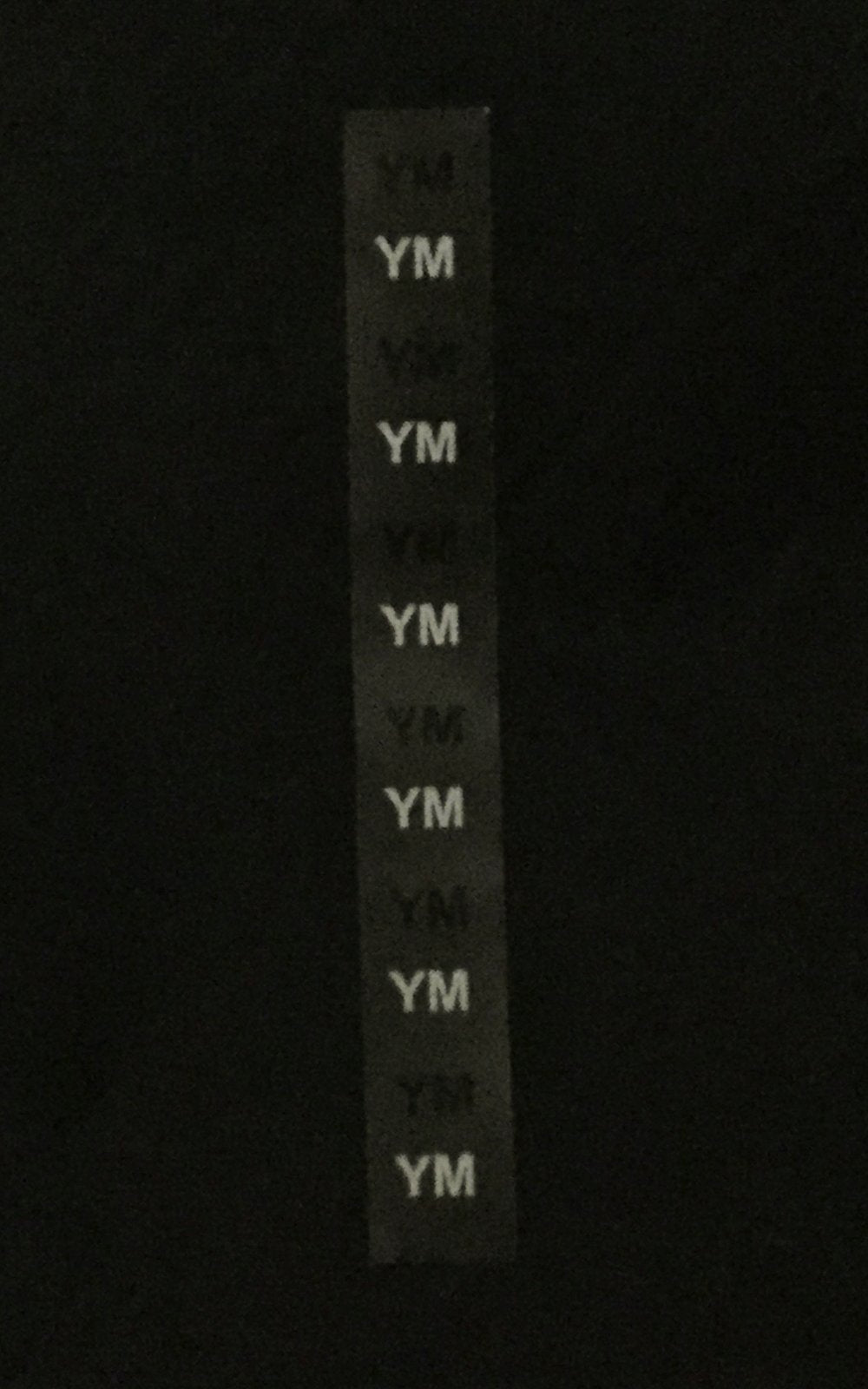 YM Modern Style Clear Clothing Size Strip Stickers 3/4 x 6 Inch 200 Labels on a Roll Ym