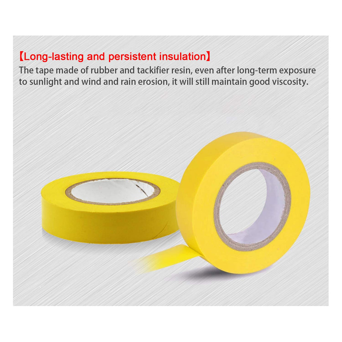 Viaky 6 Pack Electrical Tape Each Roll 0.6" x 50' High End Industrial Grade - Rated to 176 Degrees & 600 Volts - Vinyl Insulating Backing - Perfect for Electric Wiring Projects (6 Yellow) 6 yellow