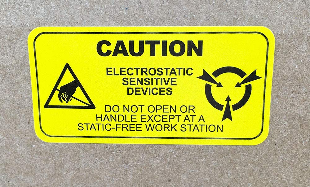 Caution Sensitive Electronic Devices Labels 1 x 2 Inch 500 Adhesive Stickers