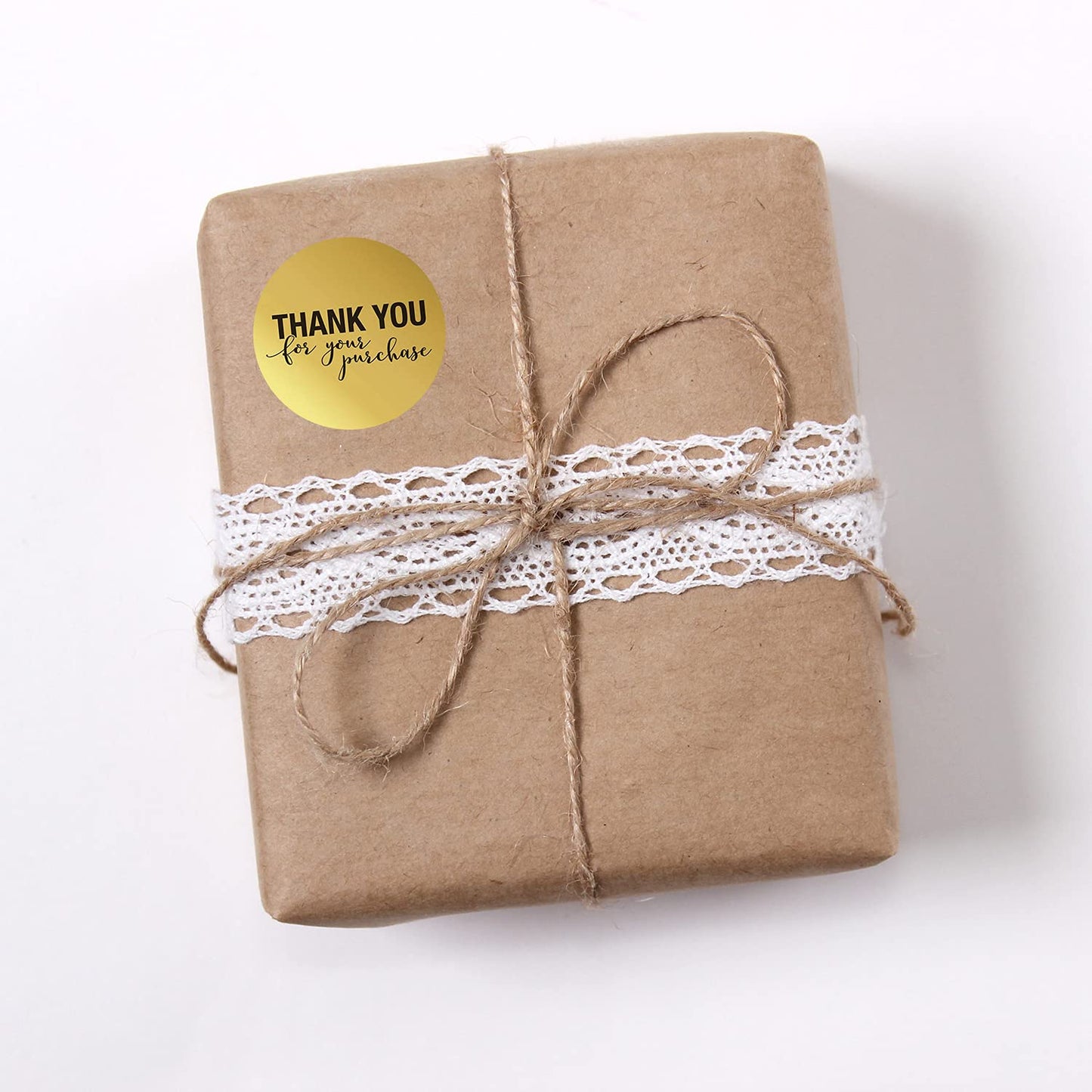 1.25" Round Gold Foil Thank You for Your Purchase Stickers / 1000 Labels per Roll