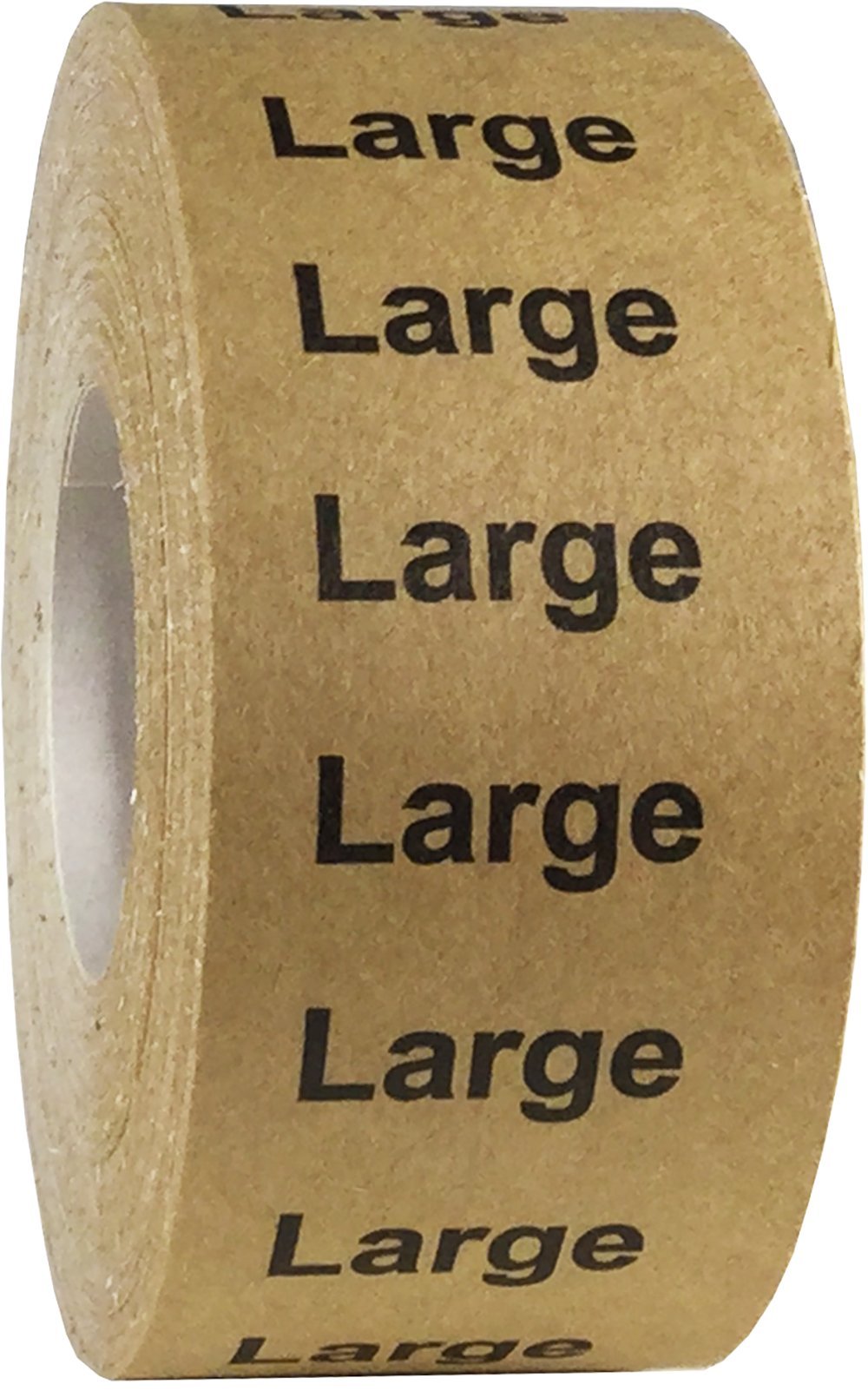 Natural Kraft Large Clothing Labels Size Strip Stickers for Retail Apparel 1.25 x 5 Inch 125 Adhesive Stickers