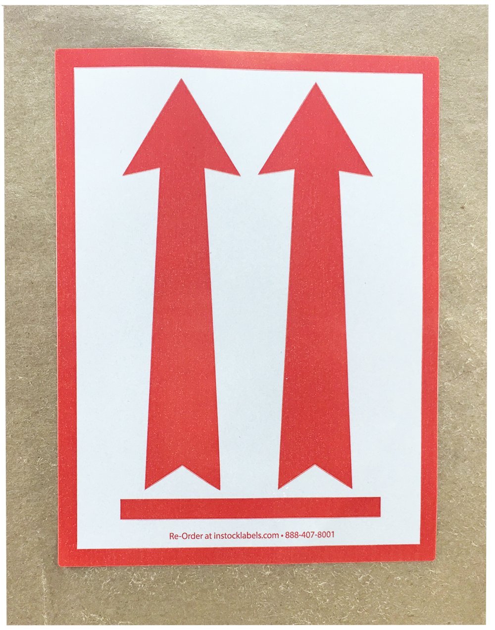 Air Specialty Red Arrows Up Labels 3 x 4 Inch 500 Adhesive Stickers