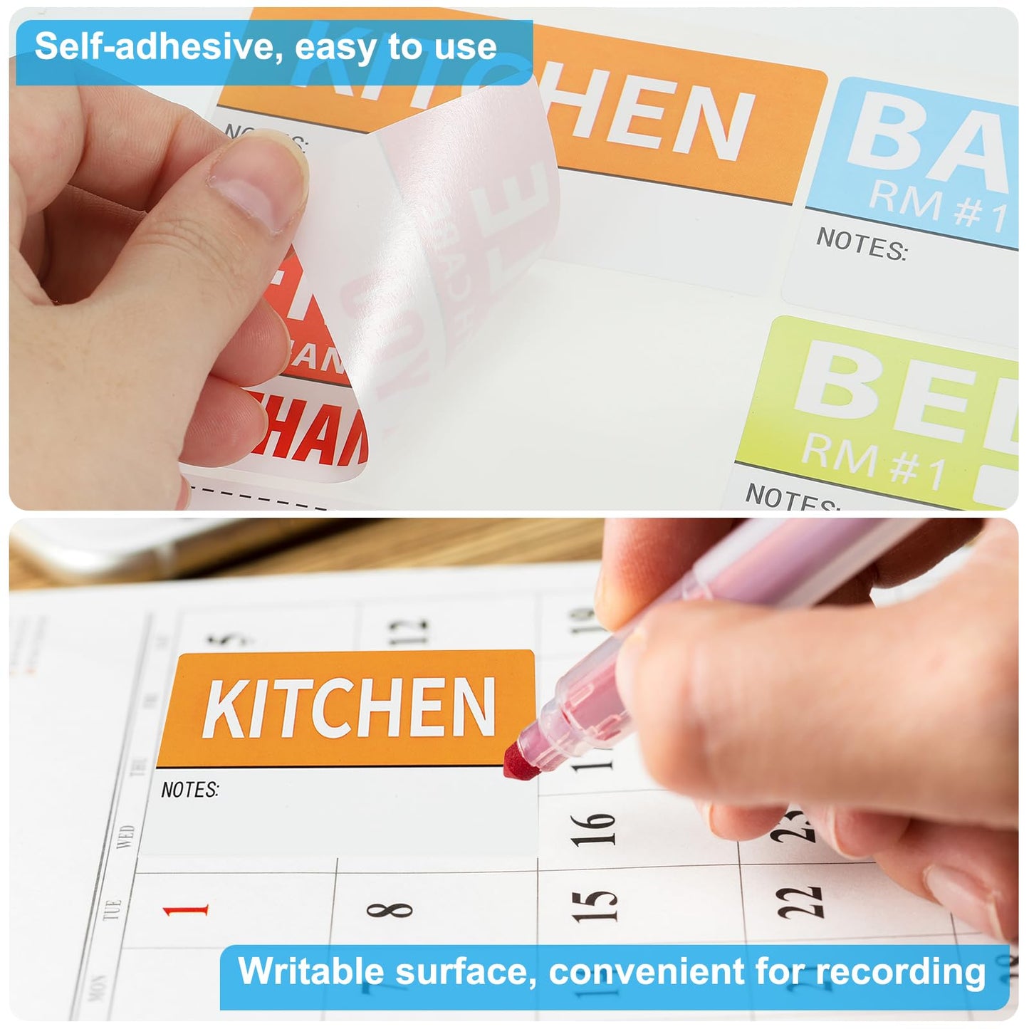 PATIKIL Home Moving Labels, 240 Pack in 40 Sheet 5 Color Coding Labels Packing Box Stickers with Writable Notes Areas for Apartment Moving Wardrobe Boxes