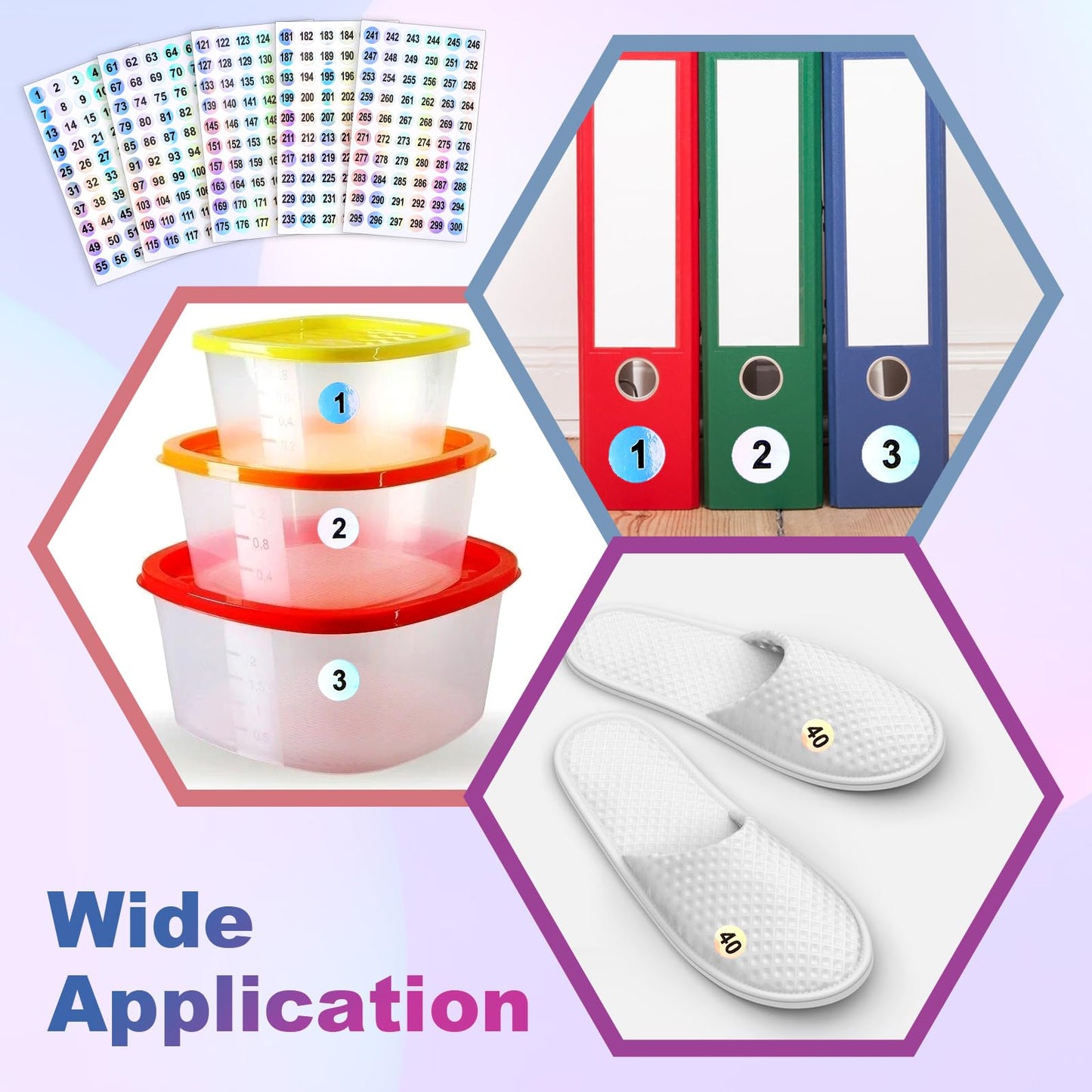 simarro 20 Sheets Number Stickers (Numbers 1-300), Self Adhesive Label Laser Stickers Waterproof Round Number Labels for Office Supplies, Organizing Nail Polish Bottles
