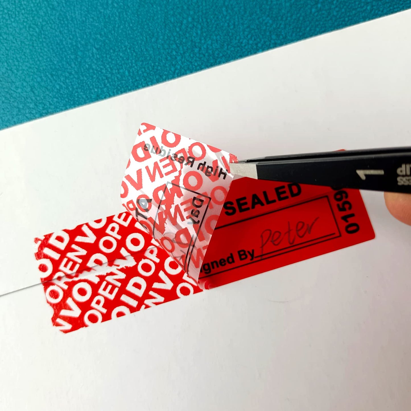 120 pcs Total Transfer Tamper Evident Security Warranty Void Seals / Stickers High Security Tamper for Reusable Package(1 x 3.35Inches,Serial Numbers Transfer,red)… Red