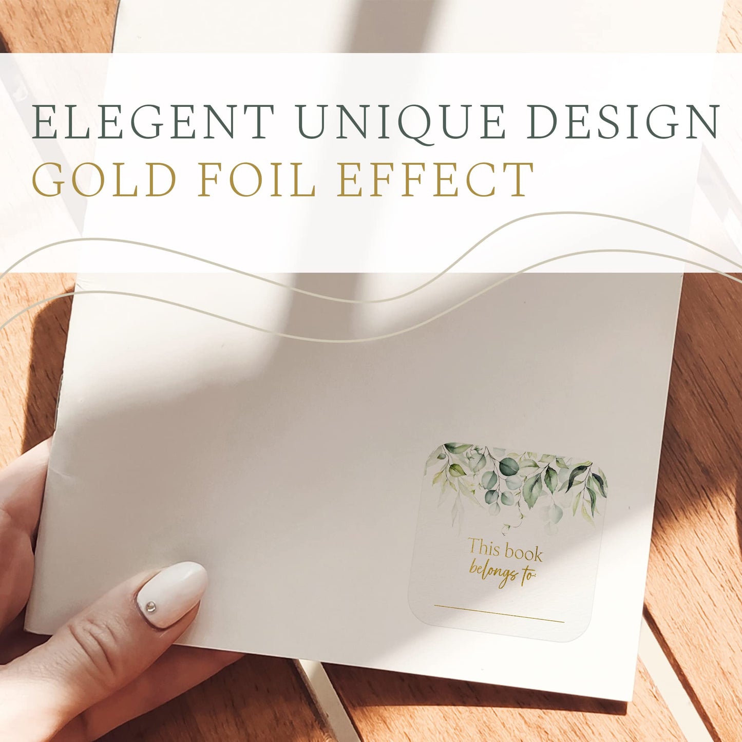 Mobiusea Creation This Book Belongs to Stickers | Bookplates Sticker | 2 x 2 Inch | Gold Foil | 300pcs Stickers for Book Name and Bookplates Labels
