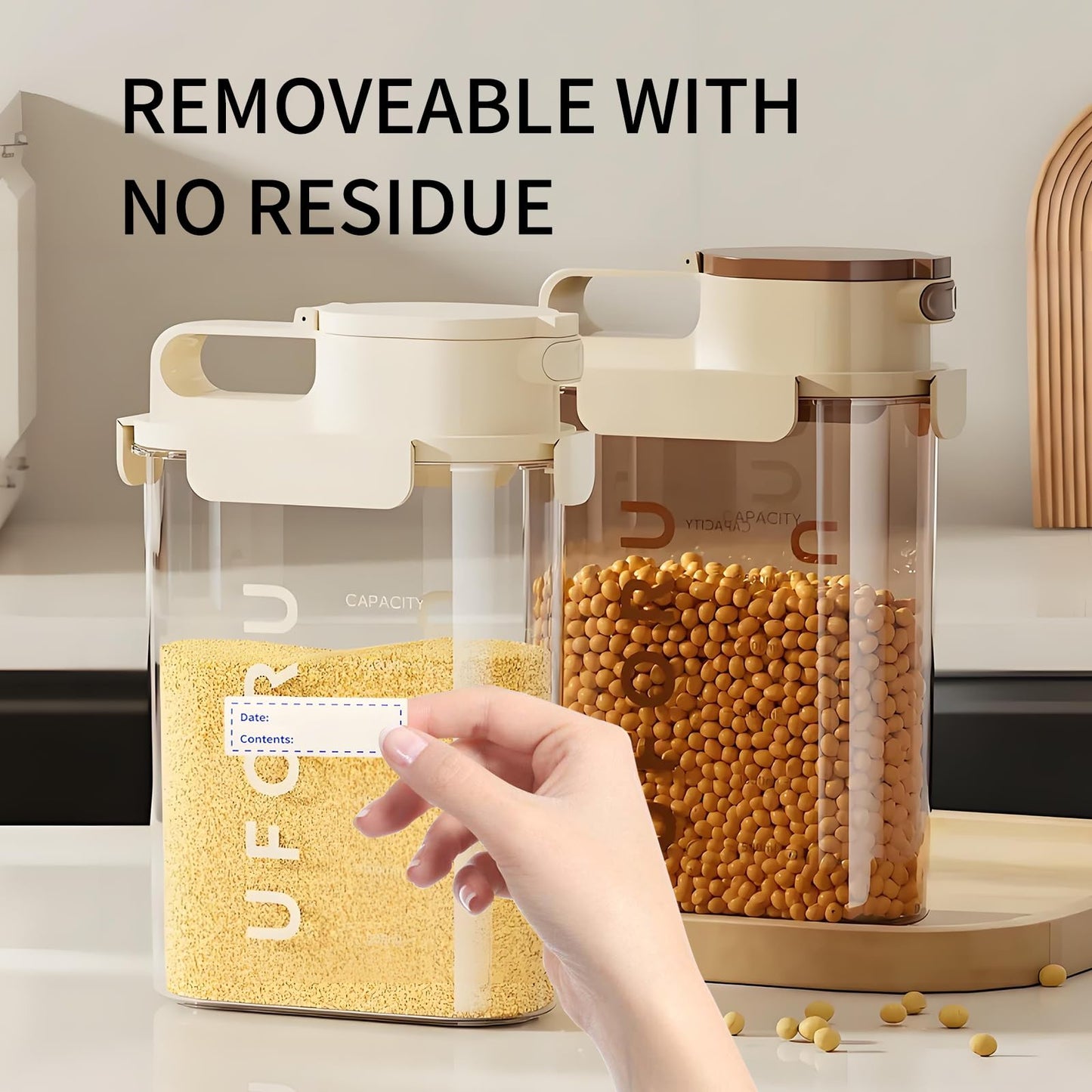 360Pcs Removable Freezer Labels, 1x3 inch Food Storage Stickers, Waterproof, Oil Resistant, Easy to Clean and Write Food Labels, Suitable for Kitchen, Restaurants, Markets, Office