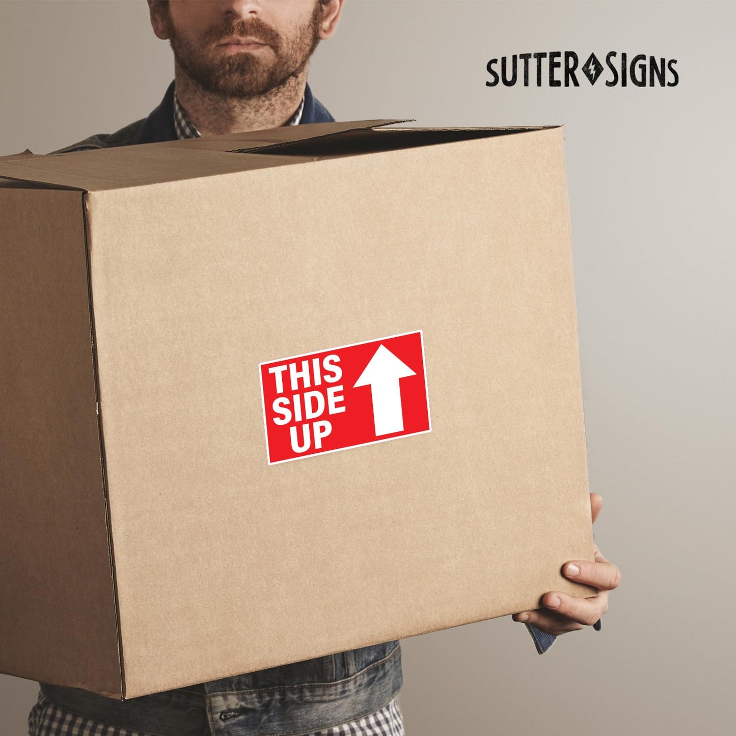 This Side Up 500 Labels per Roll 3"x5" by Sutter Signs