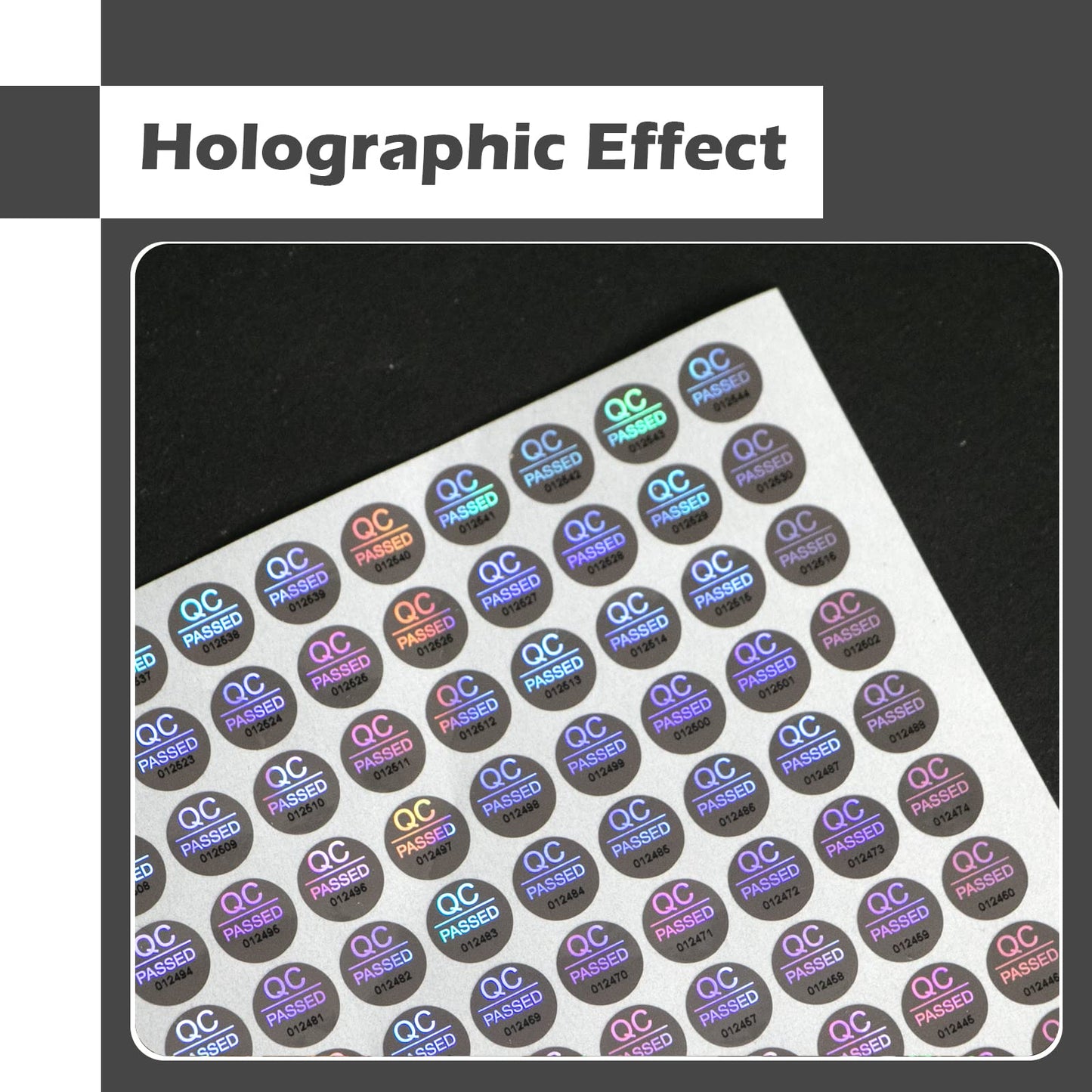 2100pcs QC Passed Tamper Proof Stickers High Security Hologram Labels Warranty Void Seal with Unique Serial Number 0.4 inch Silver-2100pcs