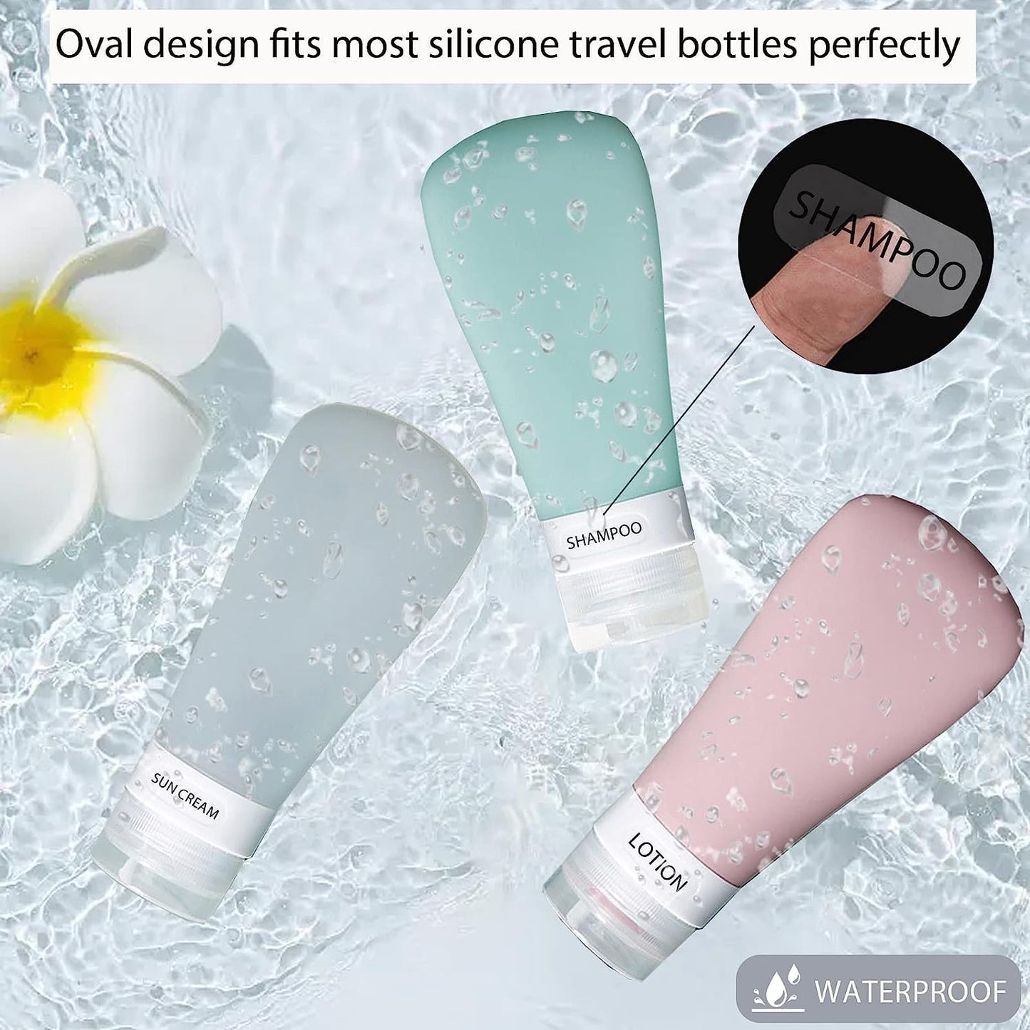 280pcs Waterproof Small Cosmetic Labels - Clear Bathroom Beauty Organization Skincare Travel Toiletries Stickers