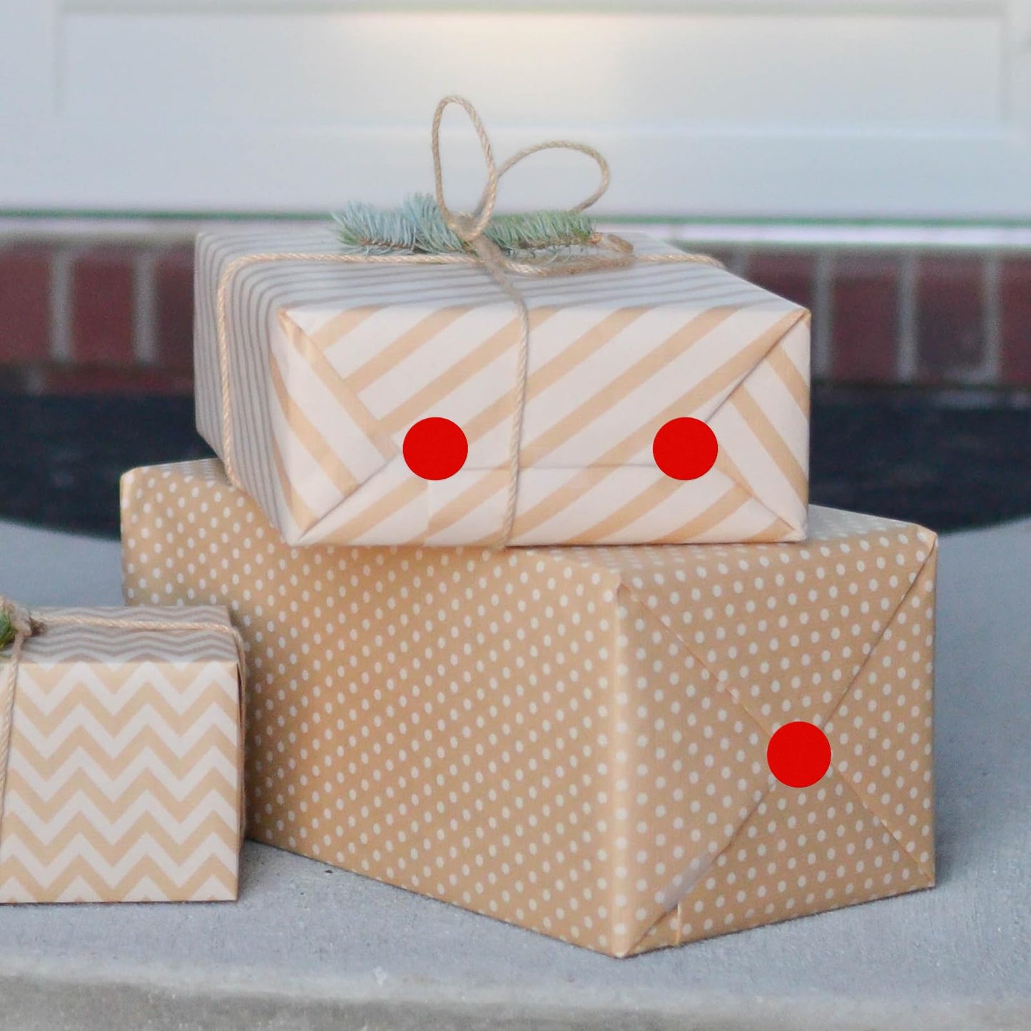 Round Stickers Red 0.5 Inch Circle Labels with Color Coding Dot Sticker Waterproof Removable Roll of 2000 PCS