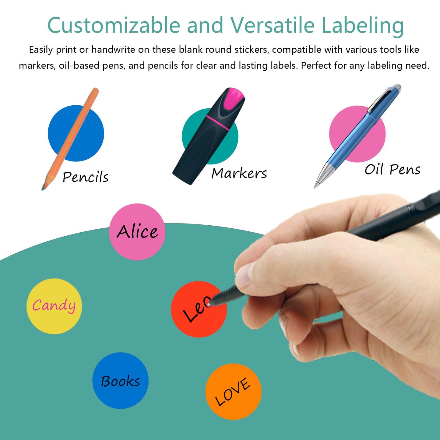1" Color Coding Round Dot Stickers, 3000 Pcs Blank Colored Circle Dot Sticker Labels, Self-Adhesive Colorful Coding Labels Stickers for Classroom, Office, Home, Yard Sales, Toddler Learning, Crafts