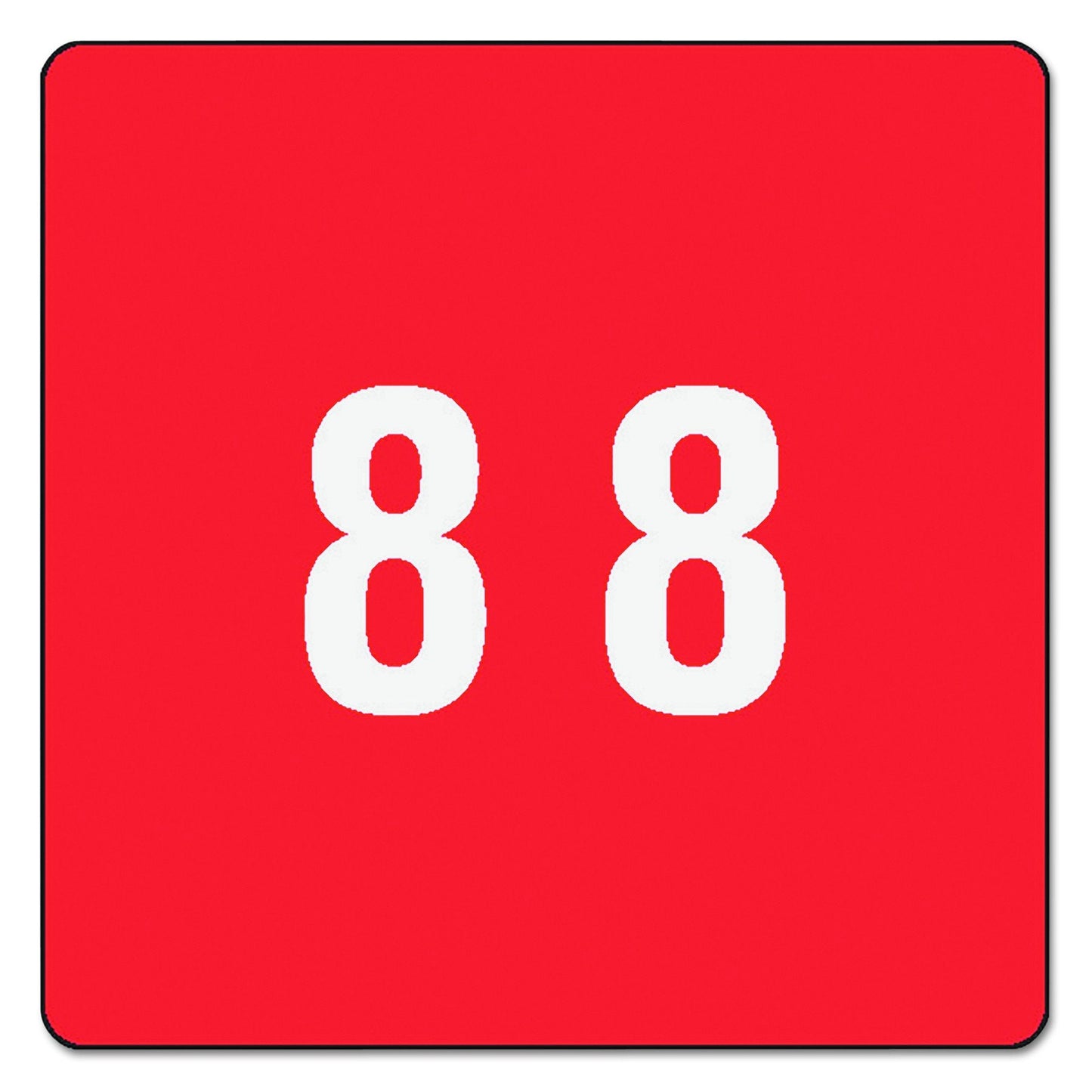 Smead DCC Color-Coded Numeric Label, 8, Label Roll, Red, 250 Labels per Roll (67428)