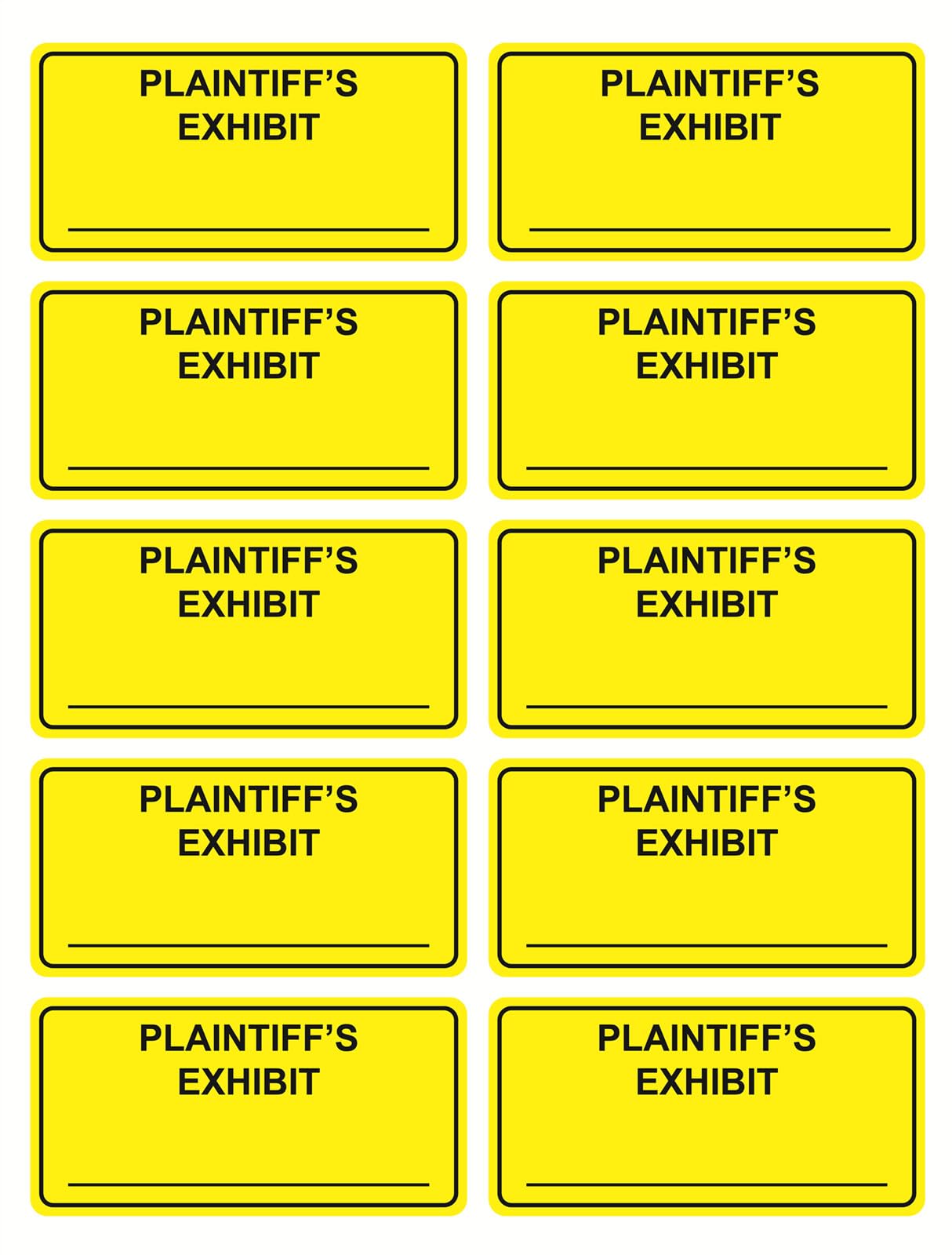 Plaintiff Exhibit Stickers,1x2inch 500pcs Legal Plaintiff Exhibit Stickers for Office Documents