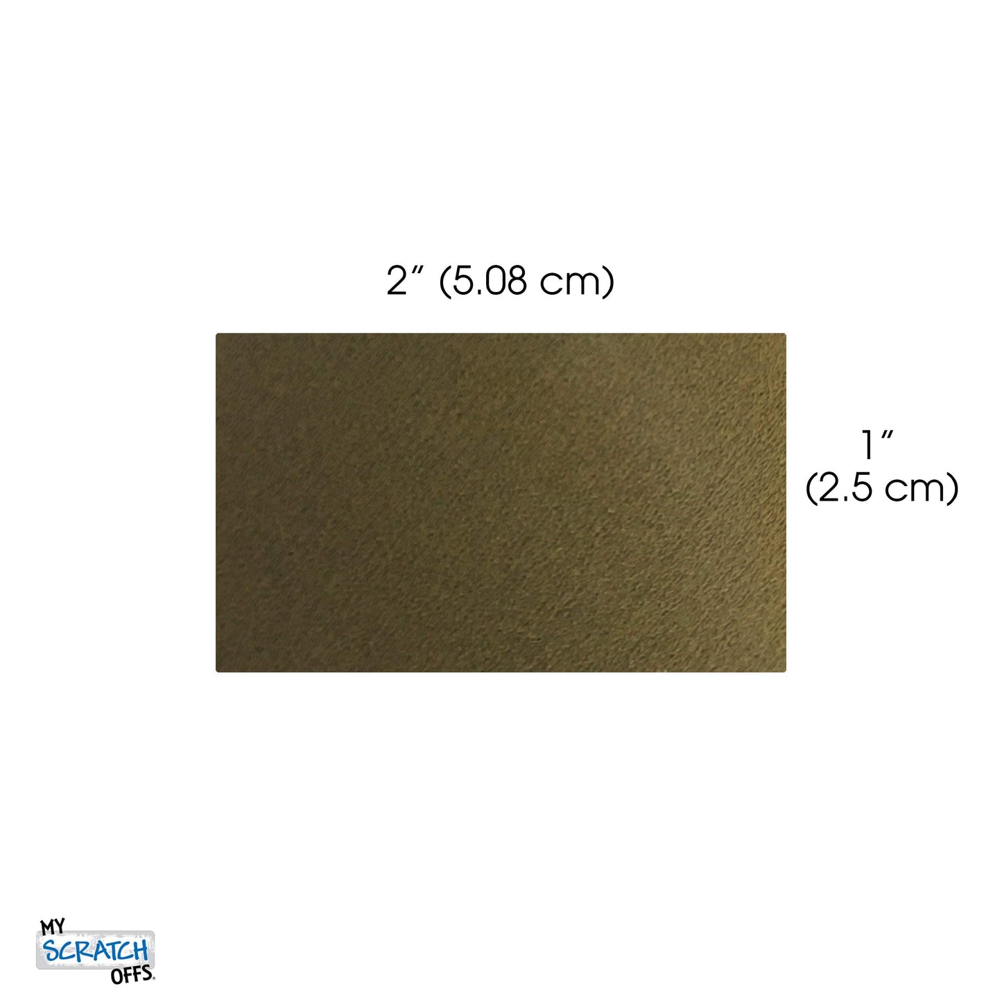 My Scratch Offs 1 x 2 Inch Gold Rectangle Scratch Off Sticker Labels - 250 Pack