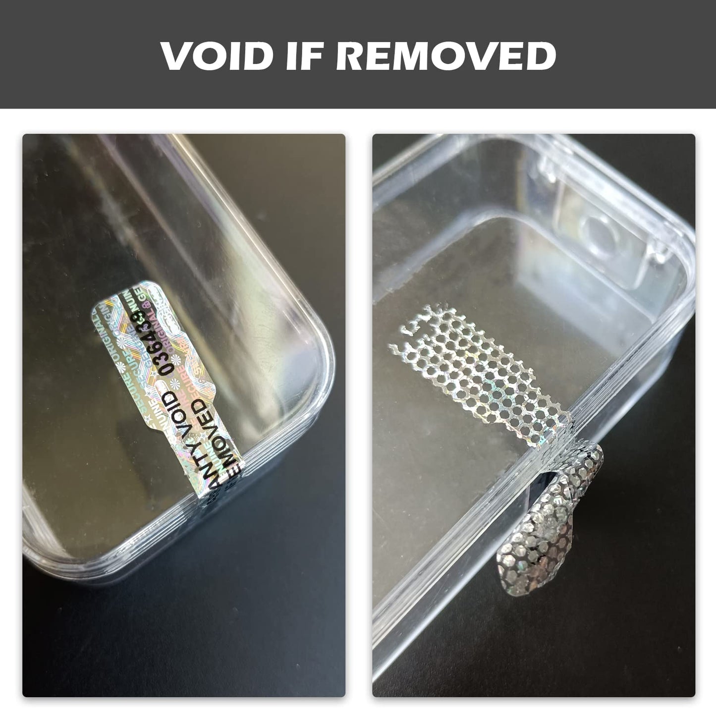 620pcs Bone Shape Tamper Proof Hologram Stickers Genuine Warranty Void Seal Labels tamepr evident Label Honeycomb Bottom (2x0.4inch)