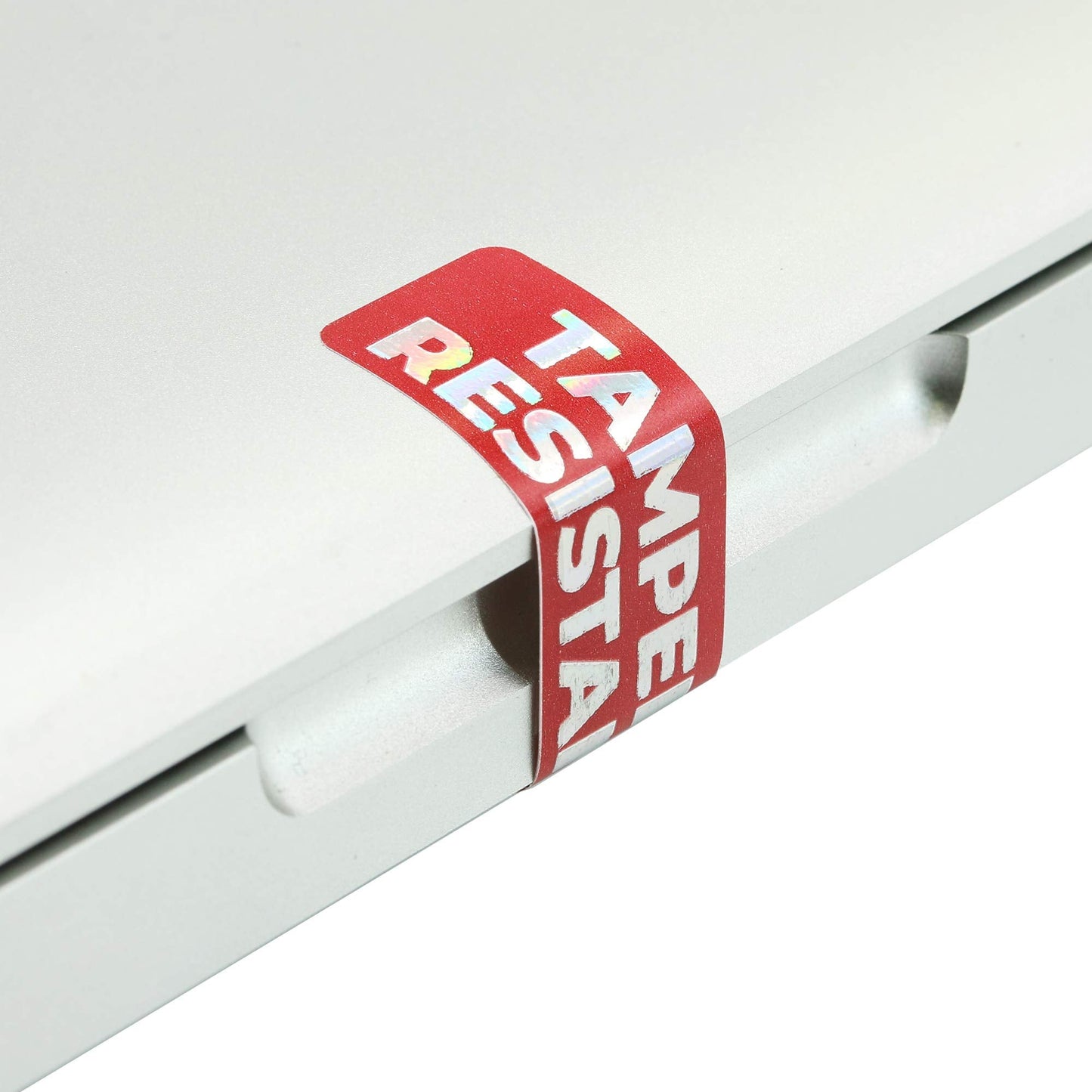 Tamper-Resistant Holographic Labels, 0.5" X 1.5" Adhesive Stickers in Holographic Paper 1 Color (Red) Printed, Security Seal Tamper Evident 500 Stickers Per Roll