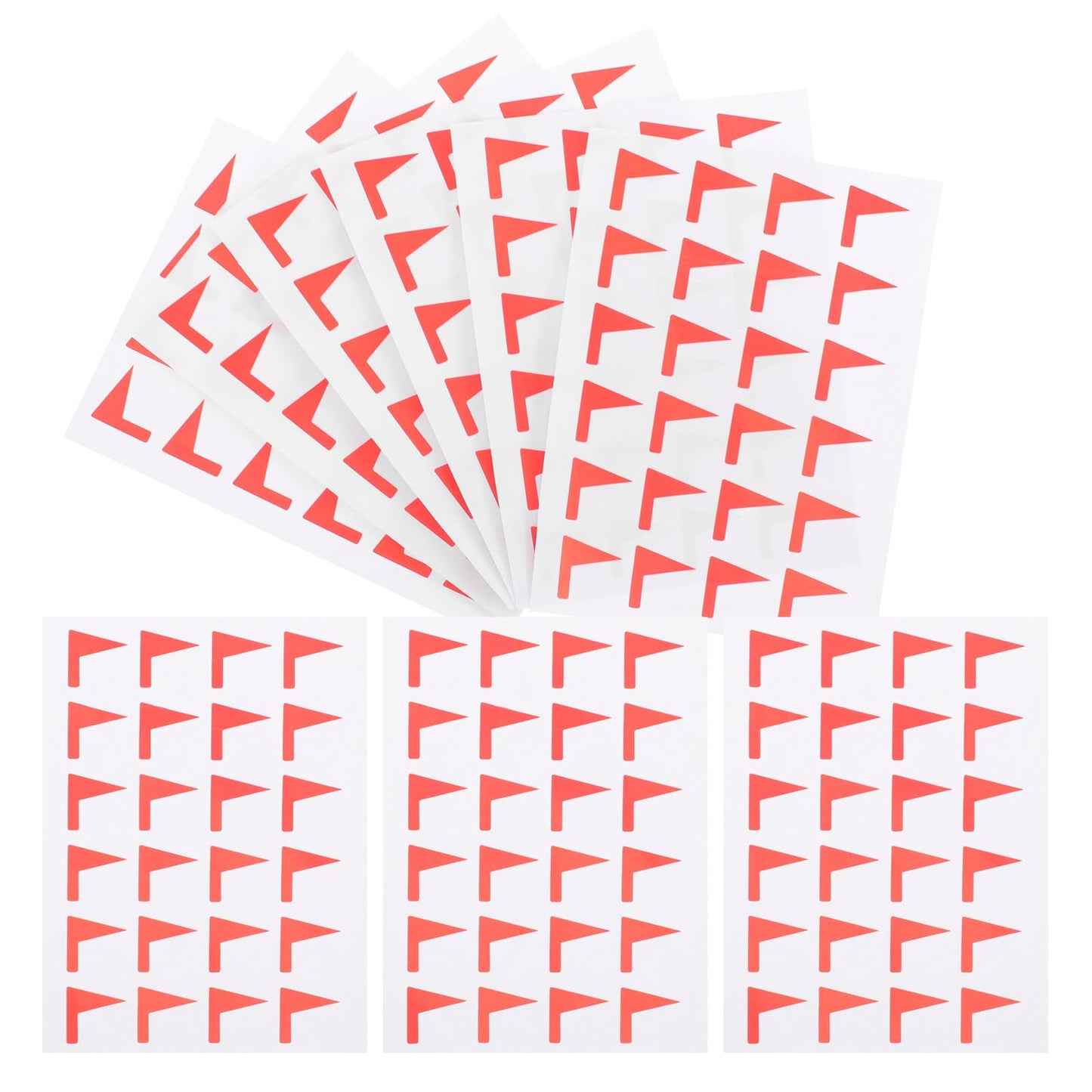 12 Sheets Map Markers Sticker Adhesive Labels Marking Label Sticker Flag Shaped Label for Plan Students Reward Stickers