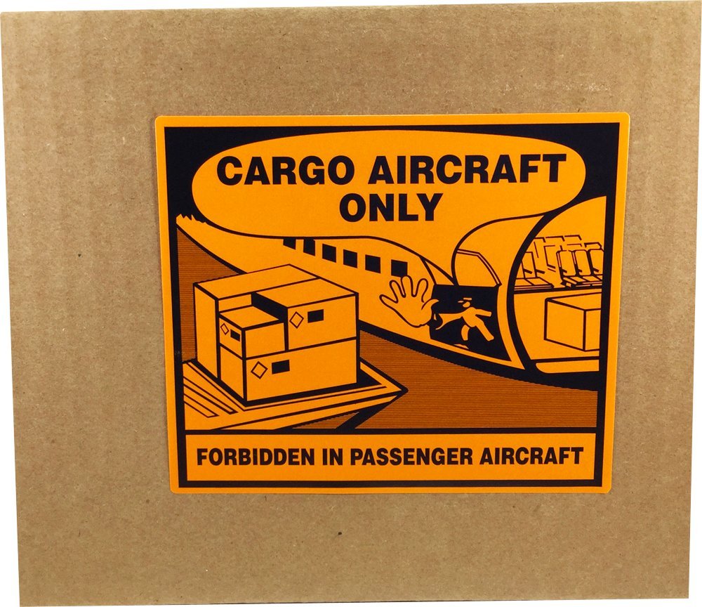 Cargo Aircraft Only Warning Labels 4 x 4 3/4 Inch 500 Adhesive Stickers