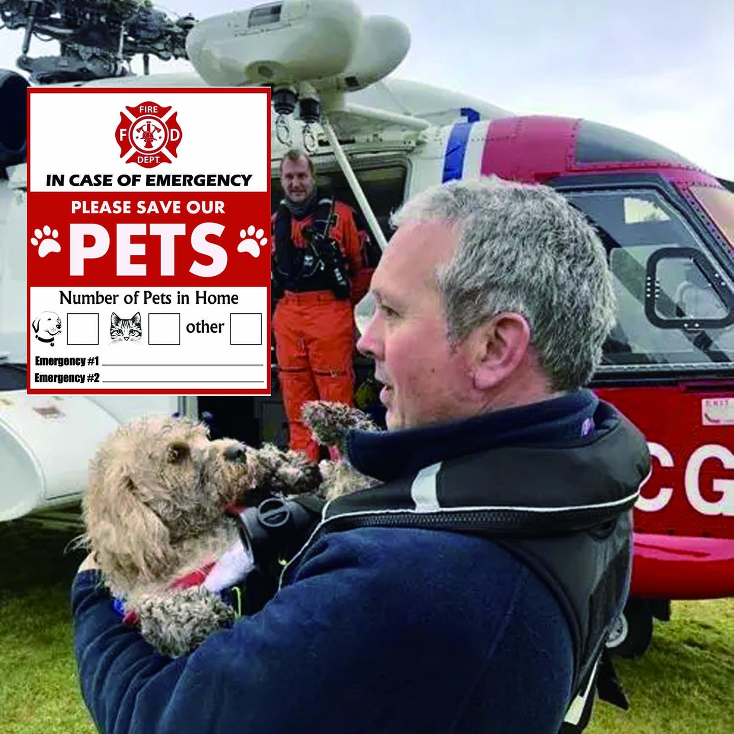 10 Pcs Pet Alert Stickers 4×5 inch Self-Adhesive Save Our Pets Stickers Pets Emergency Labels on House Window Door