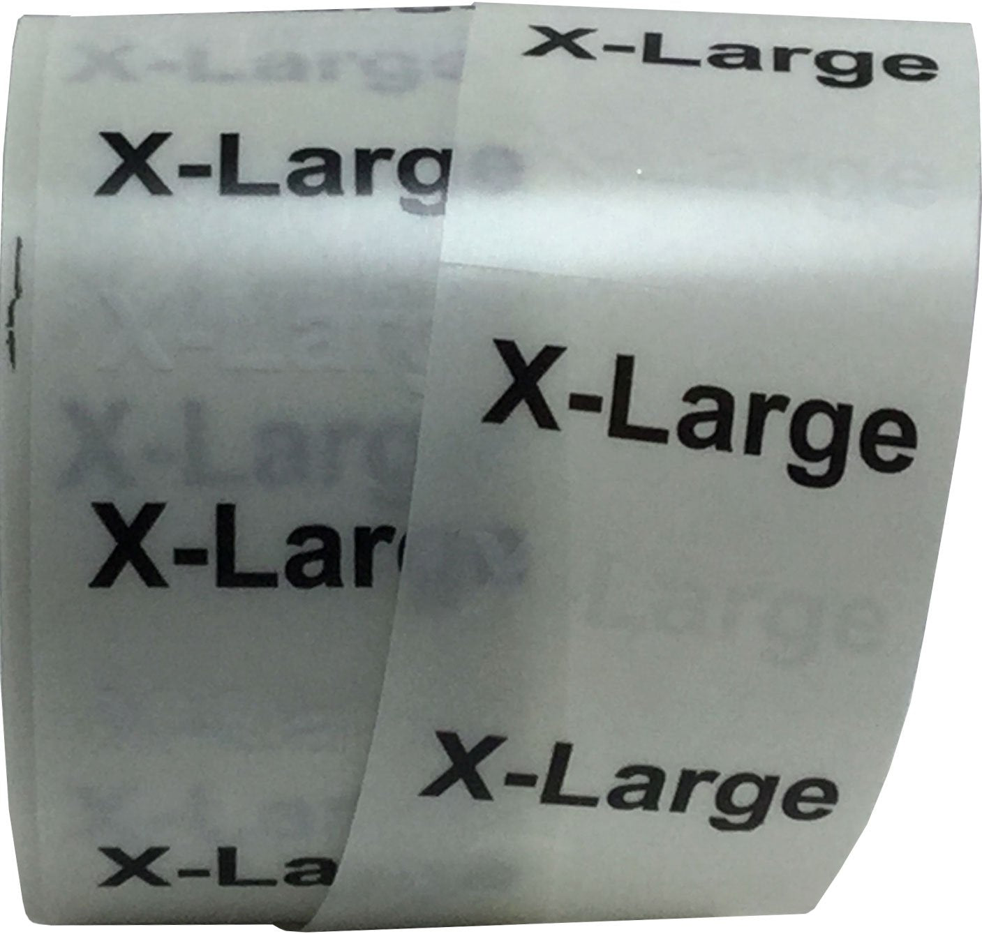 X-Large Clothing Labels Size Strip Stickers for Retail Apparel 1.25 x 5 Inch 125 Adhesive Stickers
