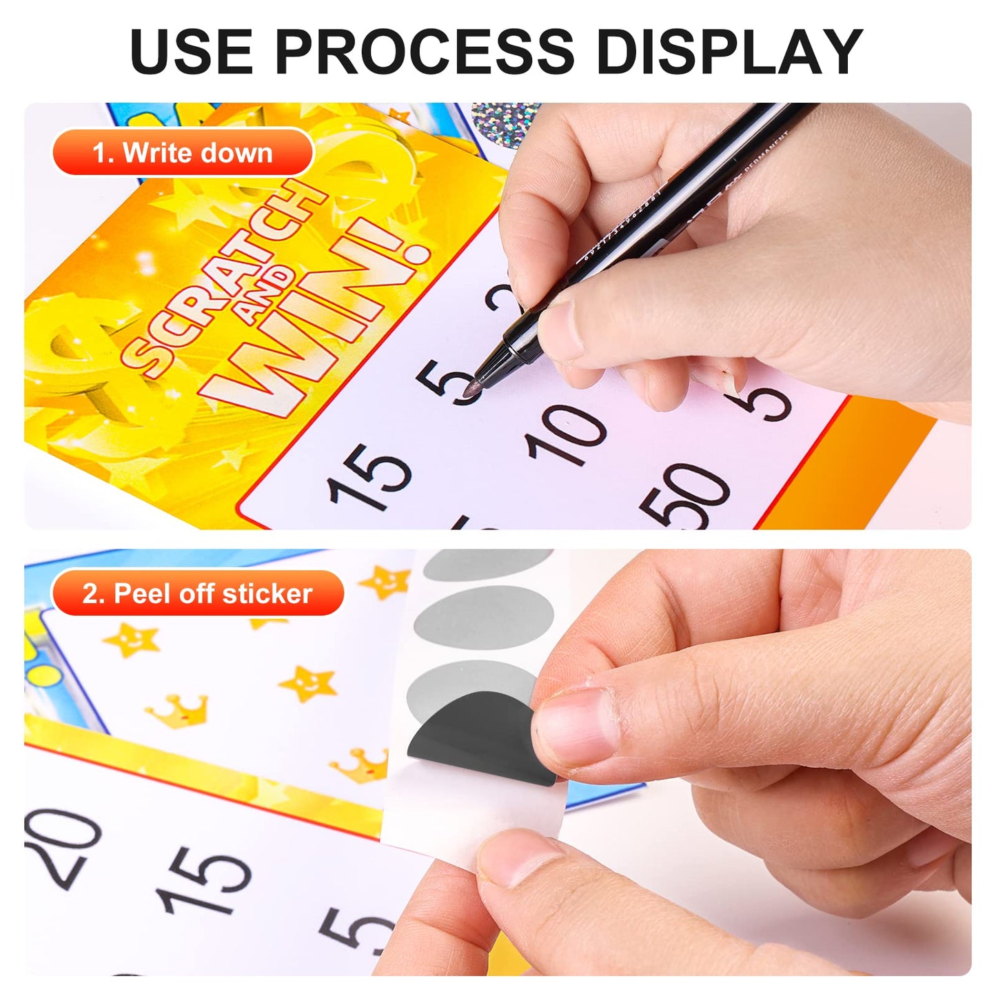 Scratch Off Sticker 1inch Round Silver 1000PCS /Roll Scratch Off Label