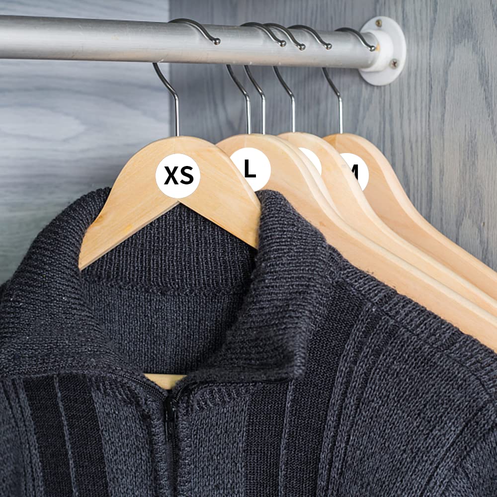 4000 Pcs Clothing Size Sticker Labels, Black Round Self Adhesive Clothing Size Stickers for Clothing T Shirt Pants Skirt Retail.(7/8” Each,8 Rolls,XS,S,M,L,XL,XXL,XXXL,Blank Size)