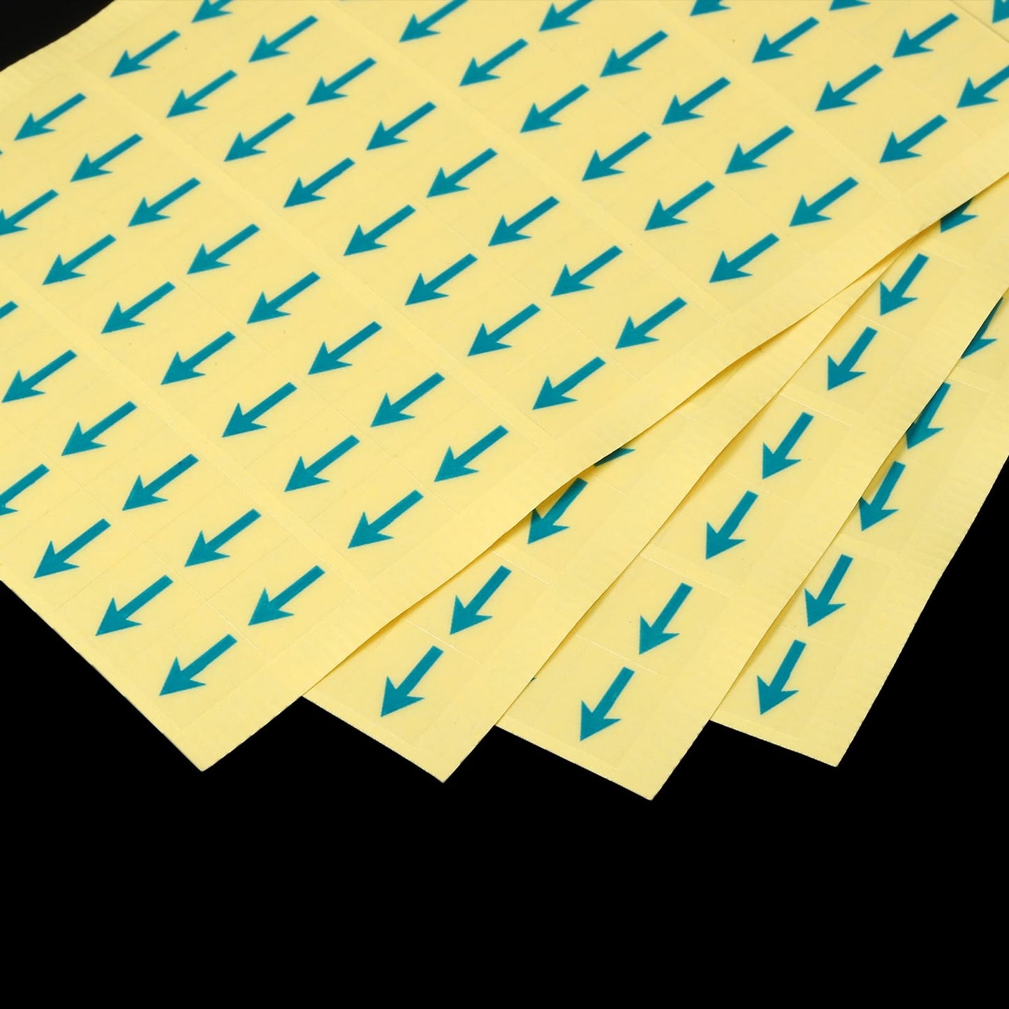 PATIKIL Small Arrow Stickers 0.5x0.4, 10 Sheet PET Self Adhesive Product Inspection Defects Indicator for Industrial Work, Blue
