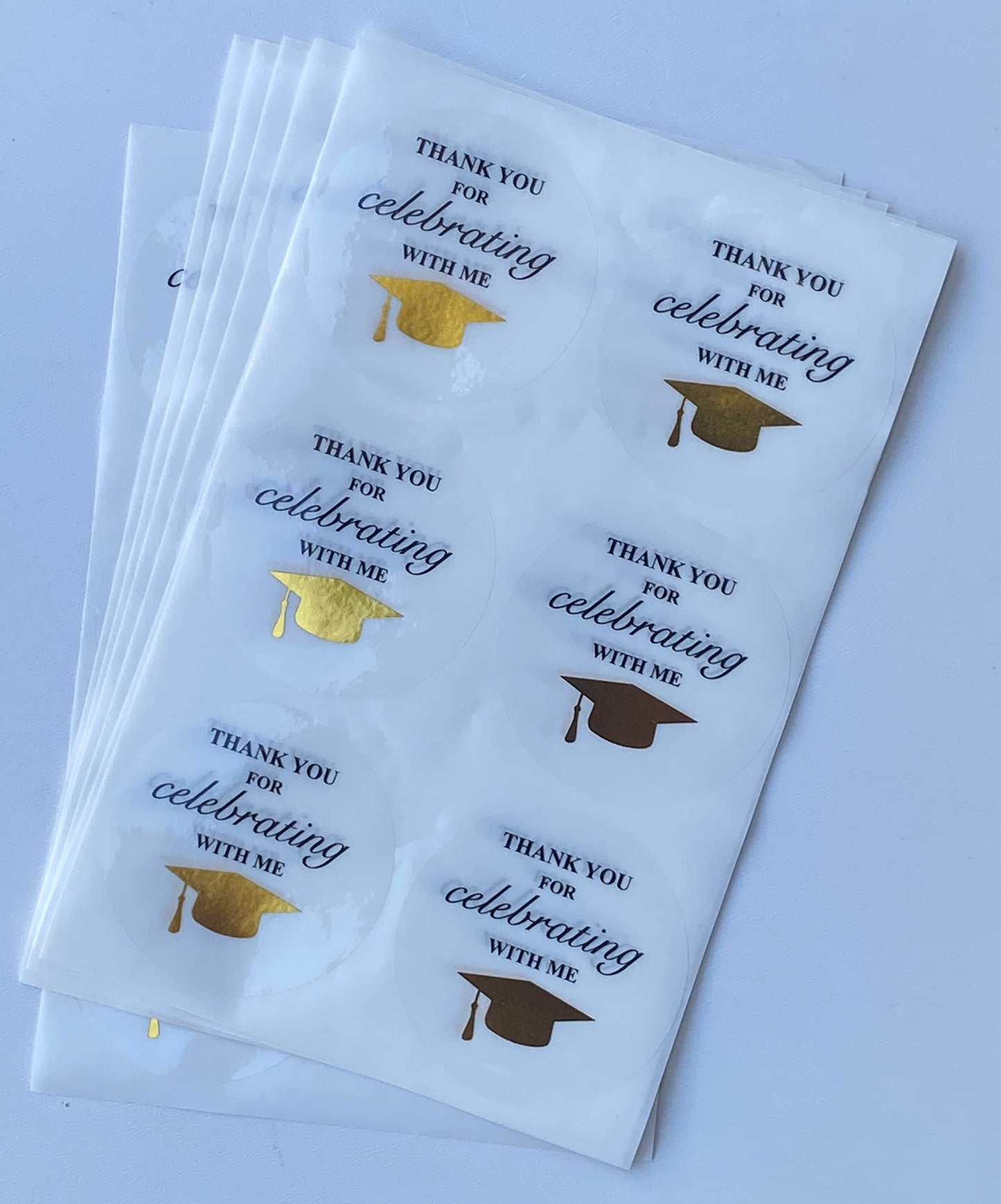 2 inch 90PCS Graduation Thank You for Celebrating with Me Stickers Graduation Party Sticker