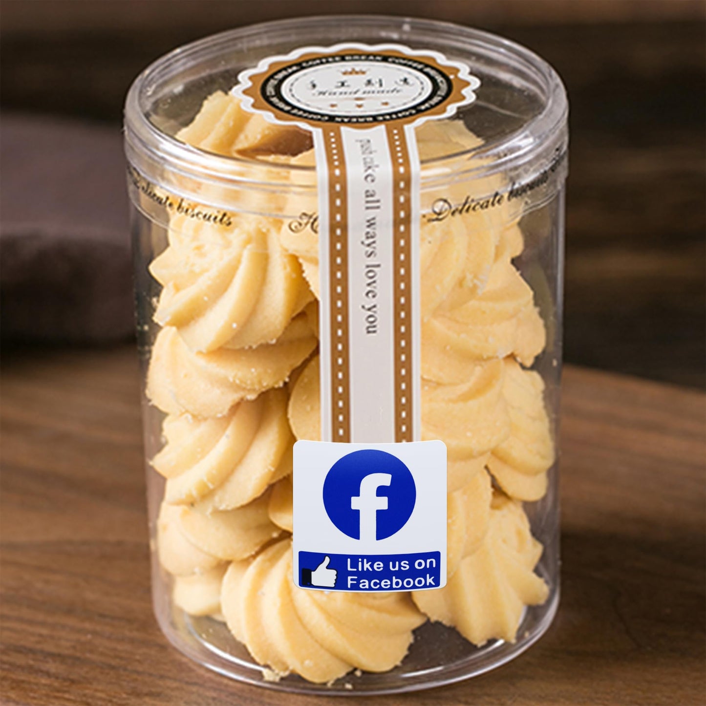 Hybsk Like Us On Facebook Labels 1 Inch Total 1,000 Labels on a Roll (Like Us On Facebook)