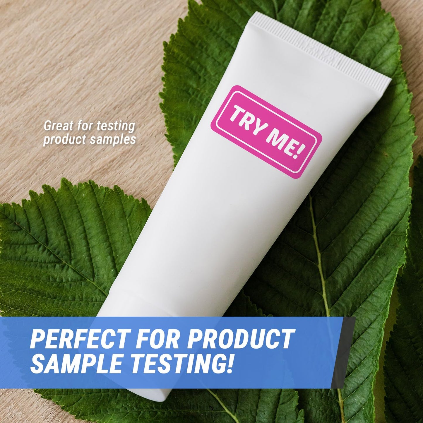 Try Me Stickers (2 x 1 inch, Bright Fluorescent Pink - 300 Labels) Try Me Stickers for Retail, Restaurant, Exhibition & Show, Manufacturing, Production - Strong Adhesive 1 Roll