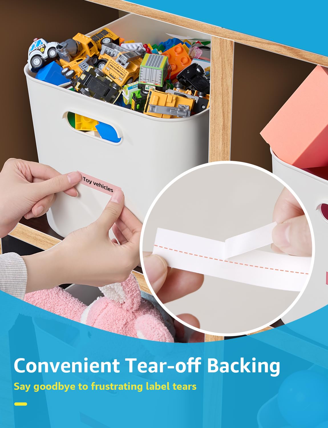 MakeID Label Maker Tape - Self-Adhesive Sticker Label Tape Refill Compatible with MakeID L1 Q1 Label Machine - Waterproof 6-Layer Laminated Film