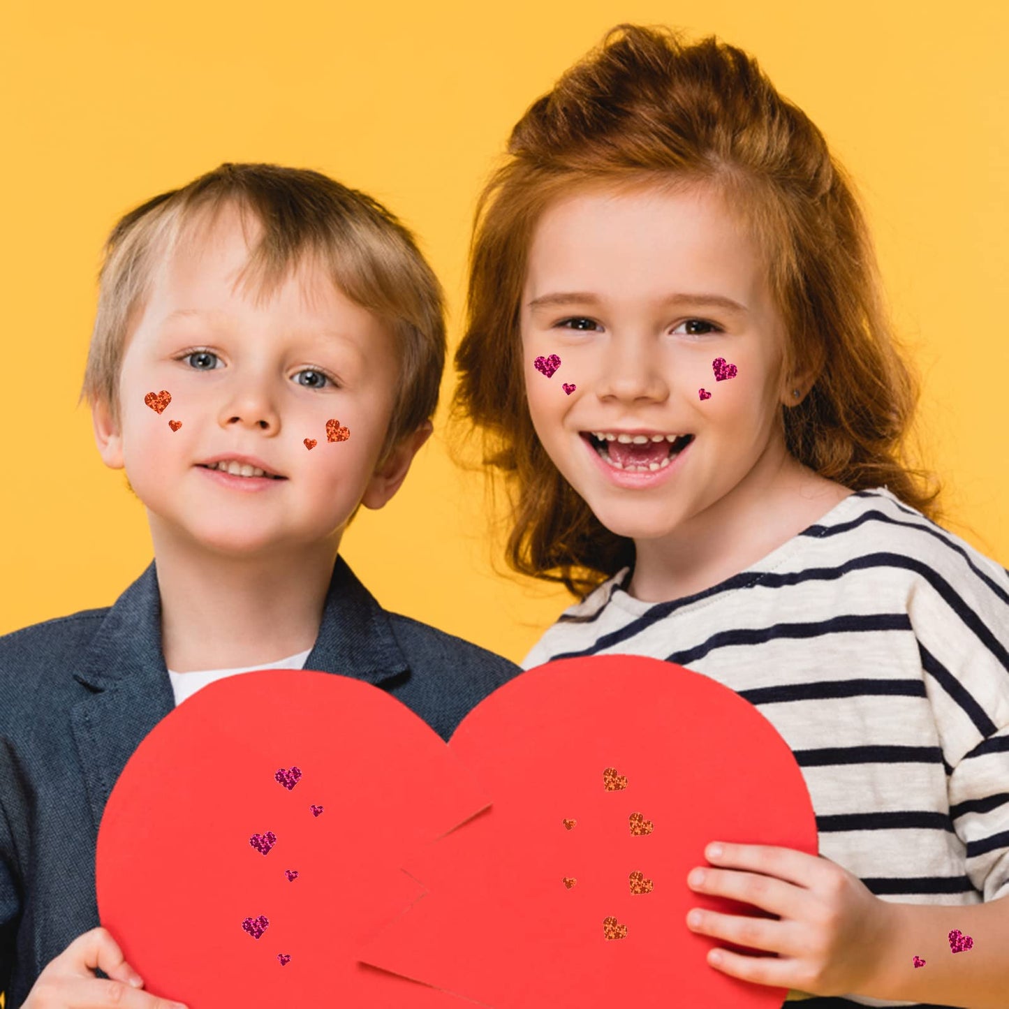 4000 Pcs Glitter Heart Sticker Valentine's Day Heart Shaped Sticker Love Heart Stickers Labels Self-Adhesive Decorative Sticker for Party Favors, Wedding, Anniversaries, Gift Packaging, Scrapbook