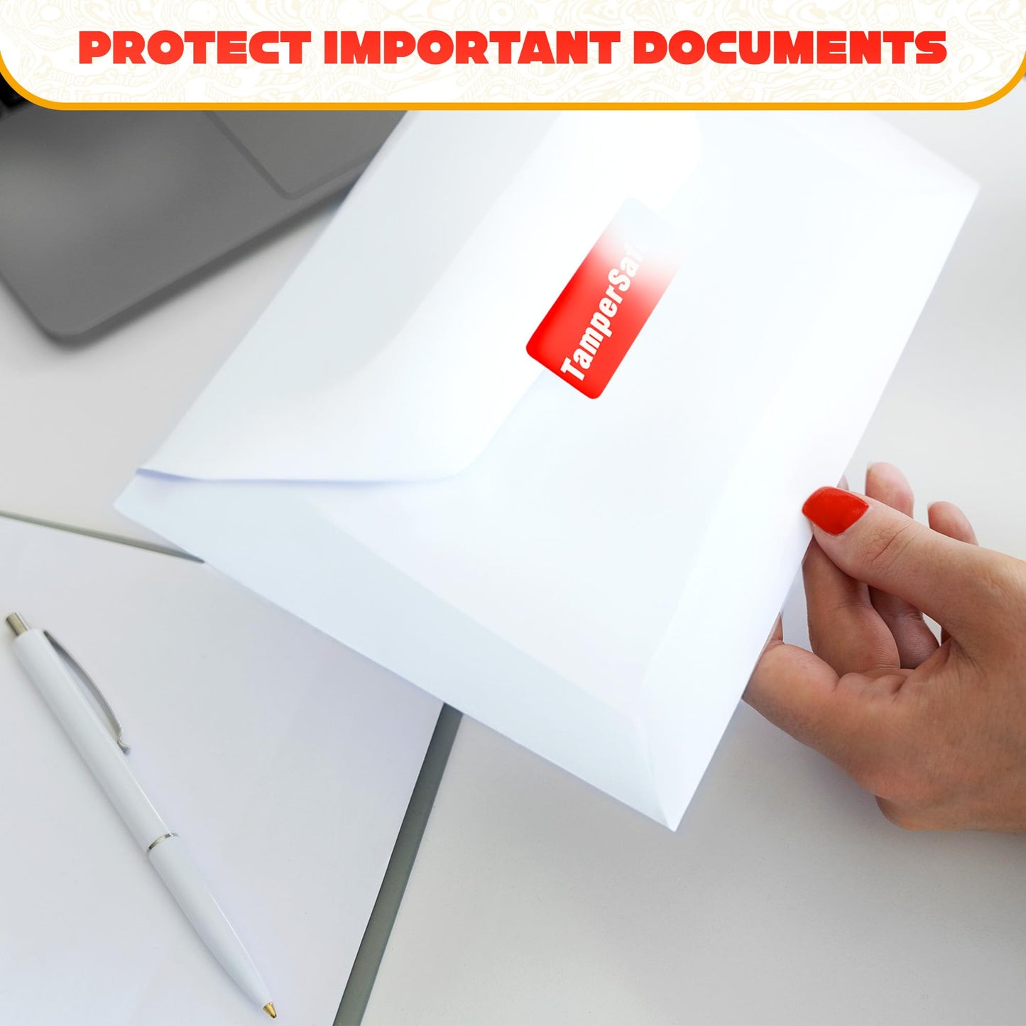 250-Pack Tamper Proof Stickers 1x3 – Durable Labels with Strong Adhesive for Secure Package Protection, Easy-to-Apply Tamper Evident Seals for Boxes, Containers, Envelopes & Documents