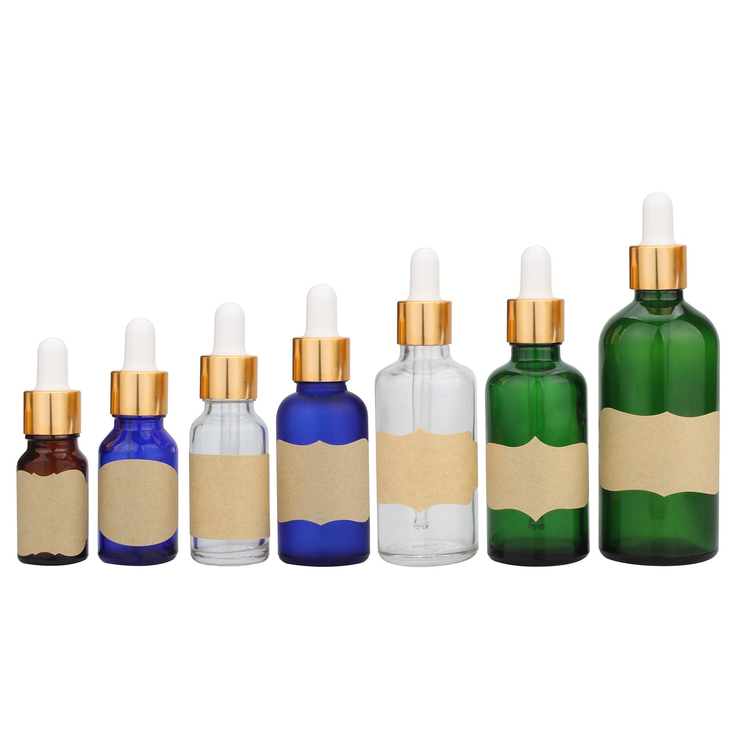 Wisdompro Fancy Shape Kraft Label Stickers, Self Adhesive Gift Tag Stickers Blank Writable Labels for Essential Oil Bottles, Jars, Food Containers (256 Pcs, Small) Fancy Shape - Small