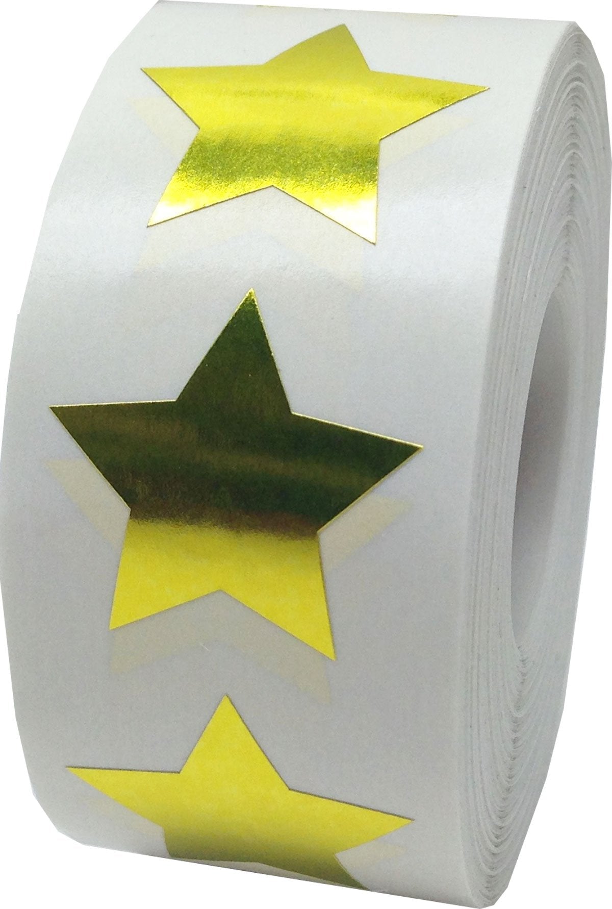 Metallic Gold Star Shape Stickers 1 Inch 500 Adhesive Labels