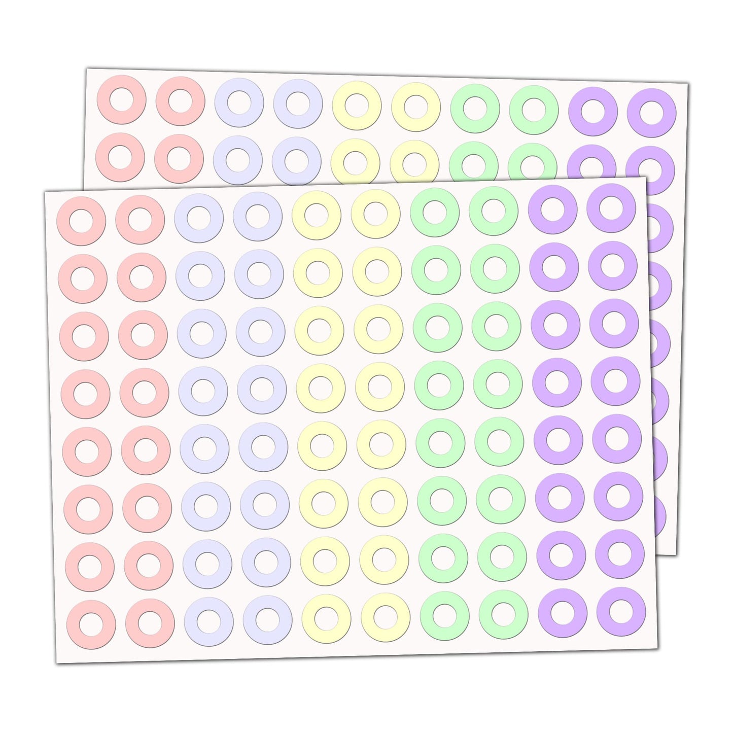 800 Pack, Paper Hole Reinforcement Stickers Labels - 0.25", 5 Colors 800 Pieces