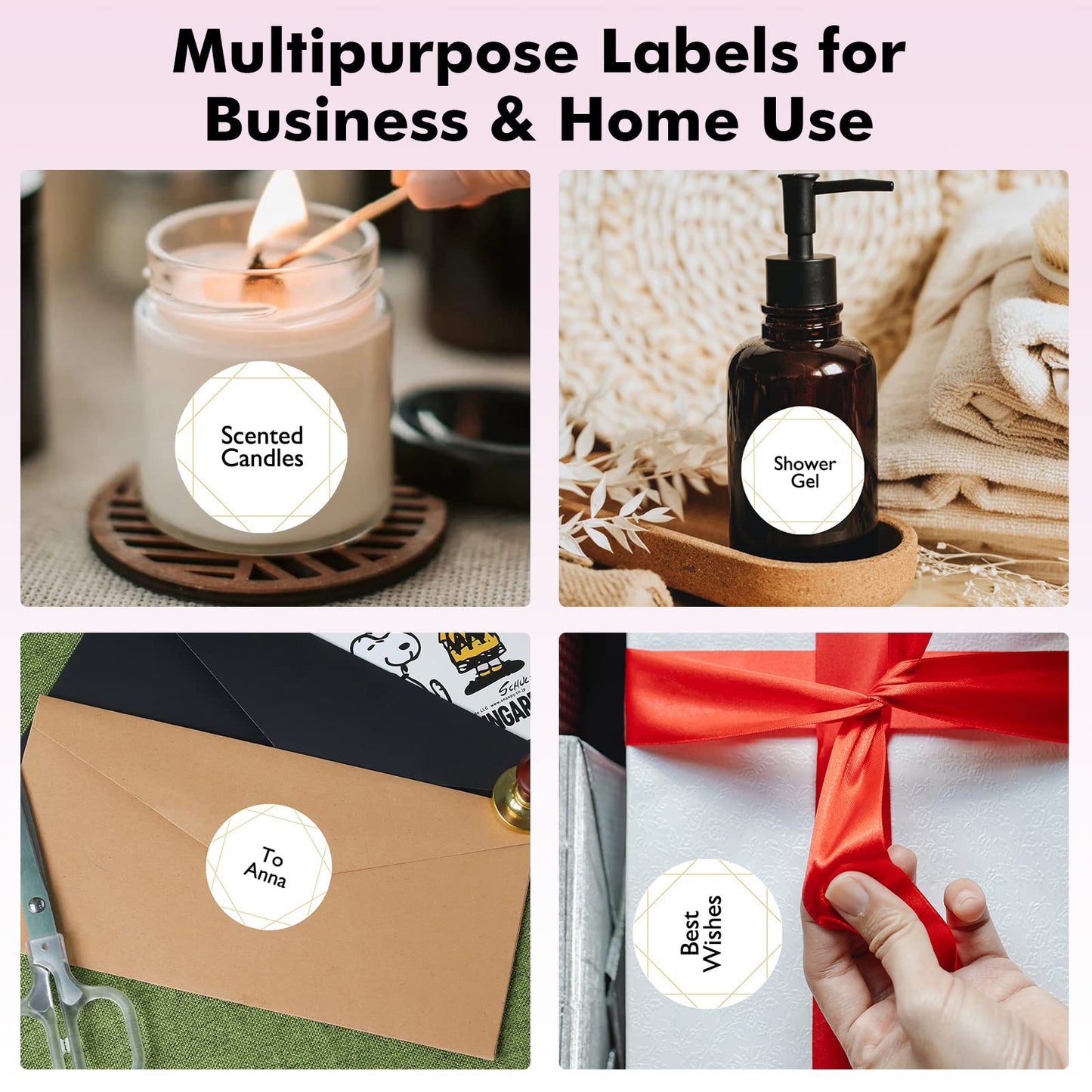 Phomemo Circle Label- 2" Thermal Round Label Multi-Purpose Roll Sticker Labels for DIY Logo Design, Barcode, 750Labels/Roll