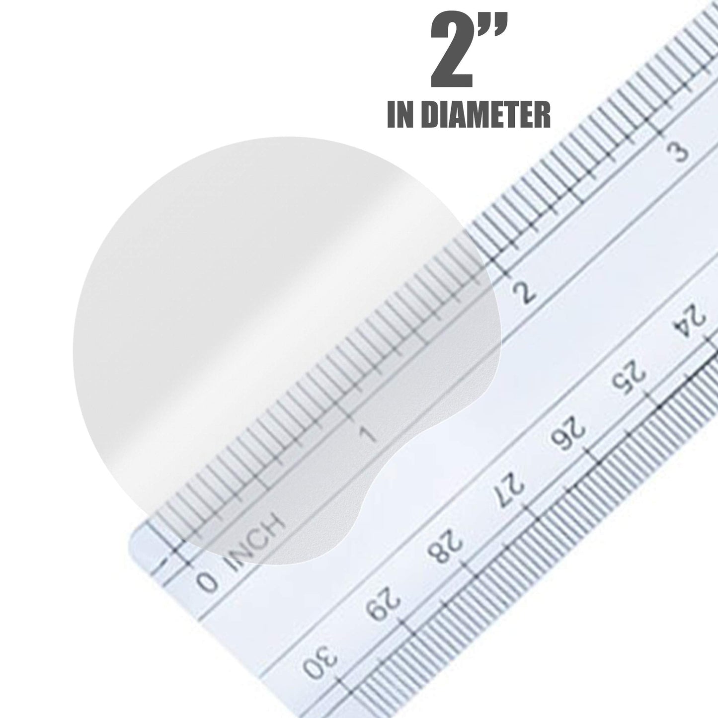 Performore Crystal Clear Transparent 2" Round Stickers, Envelope Tab Sealer and Retail Package Round Clear Seal Labels Self Adhesive, 1000 Stickers Per Roll